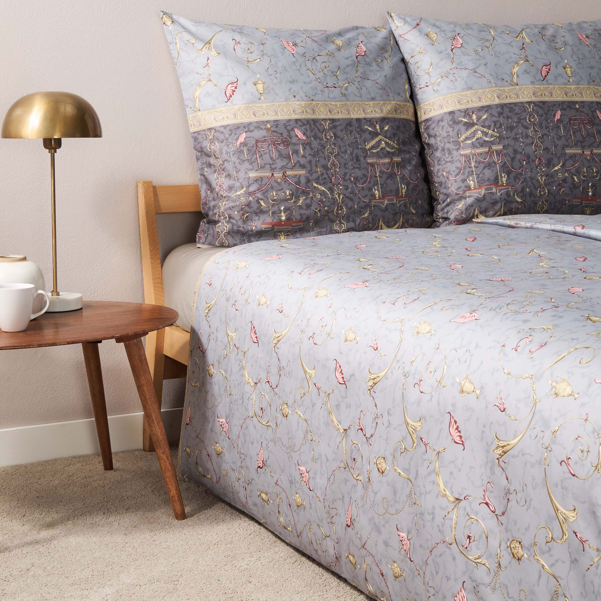Bassetti Satin Bettwäsche OPLONTIS | G1 Grau