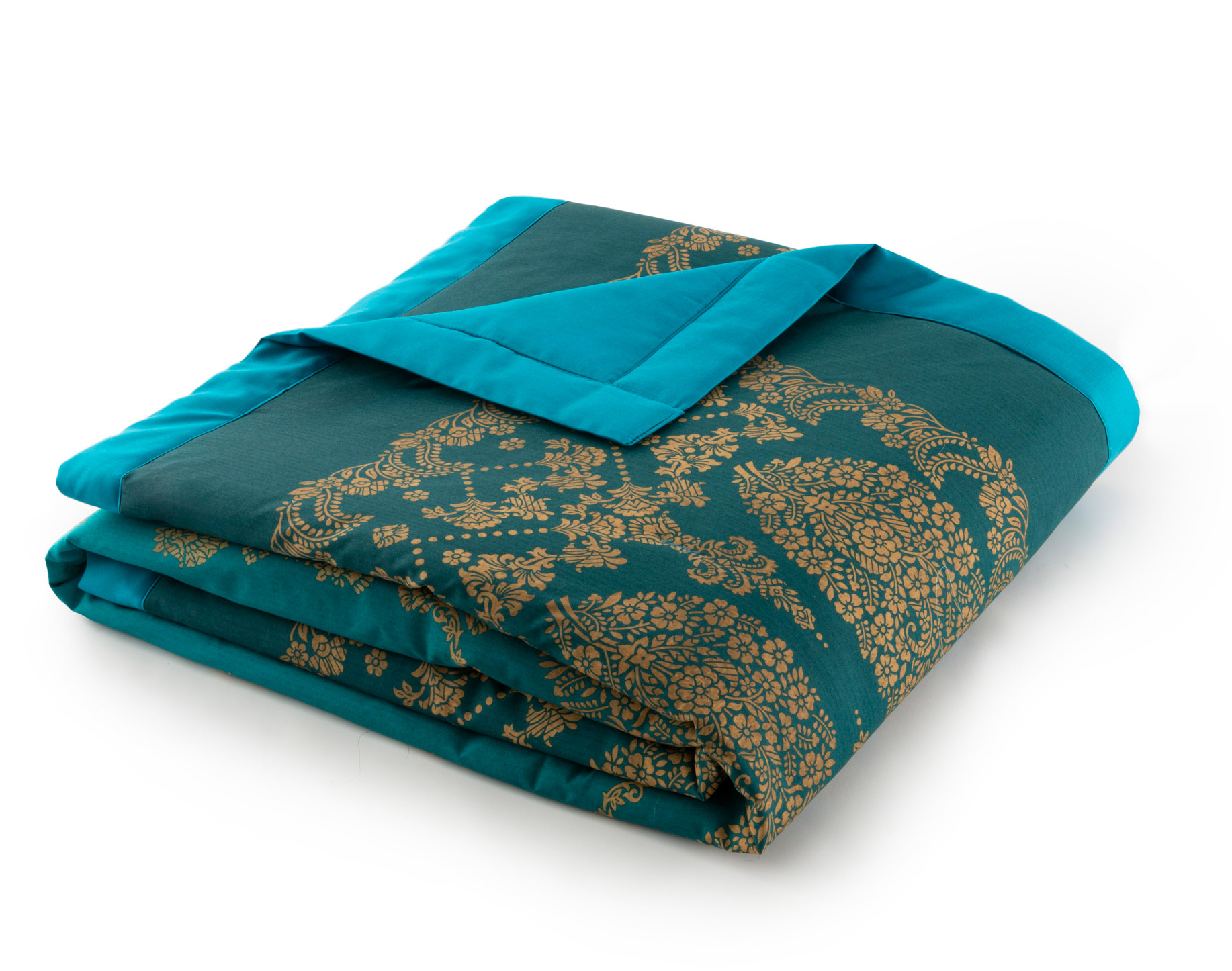 Bassetti Plaid GOLD DECOR | V1 Smaragdgrün 135 x 190