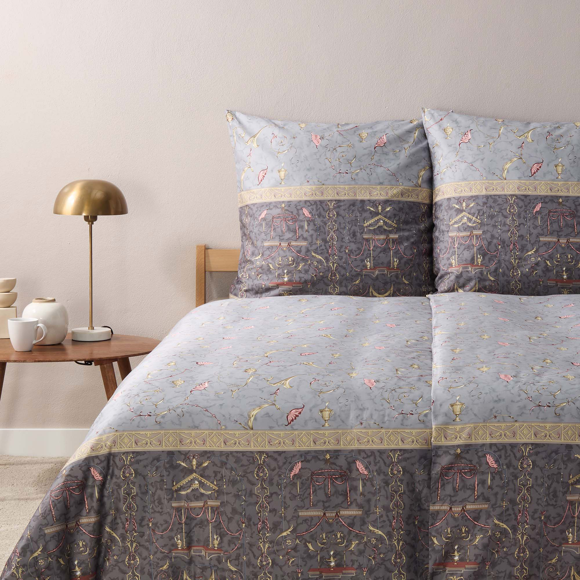 Bassetti Satin Bettwäsche OPLONTIS | G1 Grau