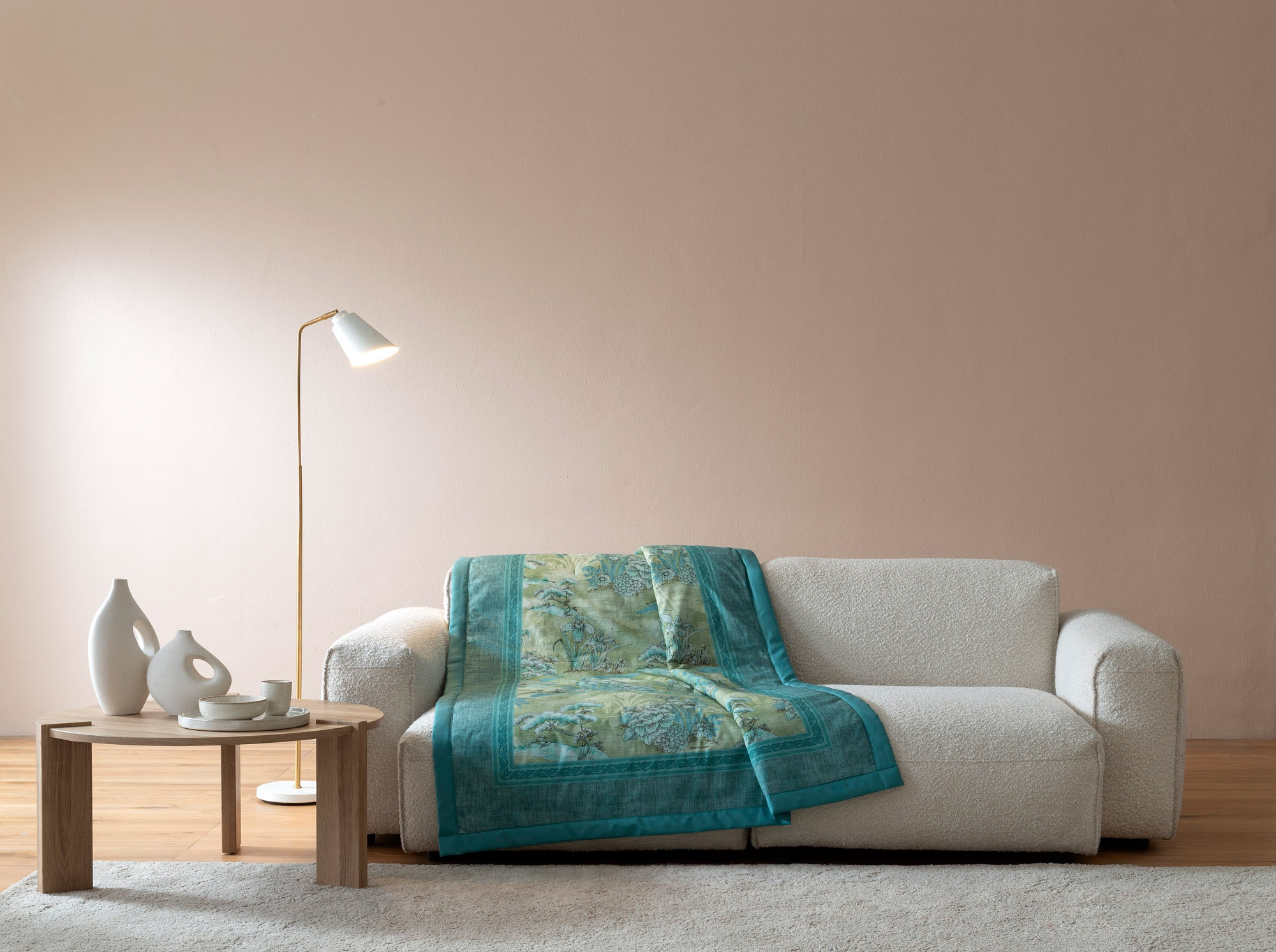 Bassetti Plaid ACQUAFORTE | V1 Grün 135 x 190