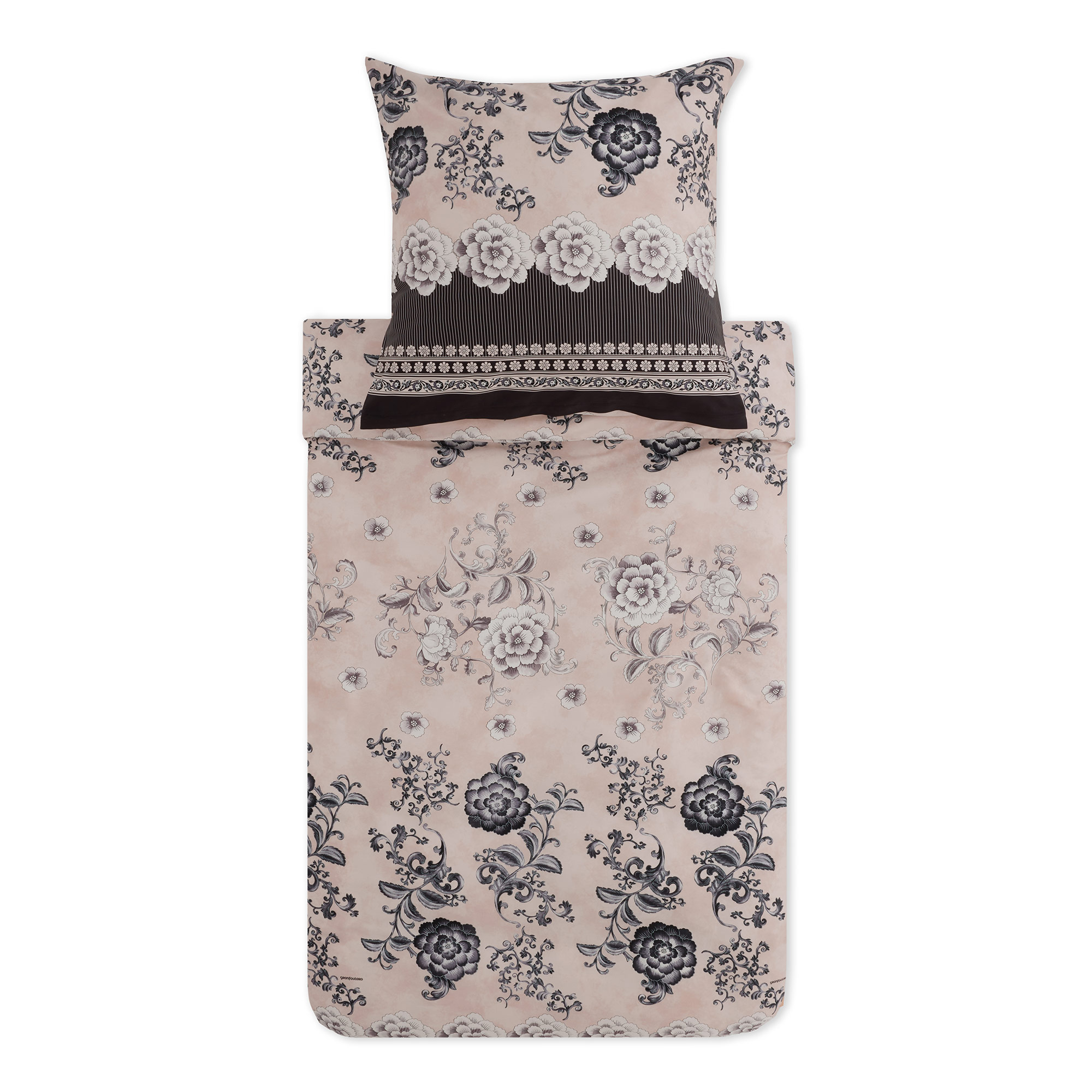 Bassetti Satin Bettwäsche Paraggi | 20 Elfenbein-Schwarz