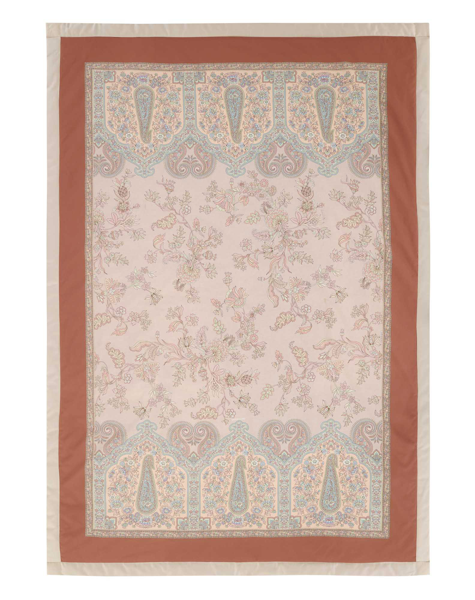 Bassetti Plaid INDIAN ROSES | 41 Elfenbein 135 x 190