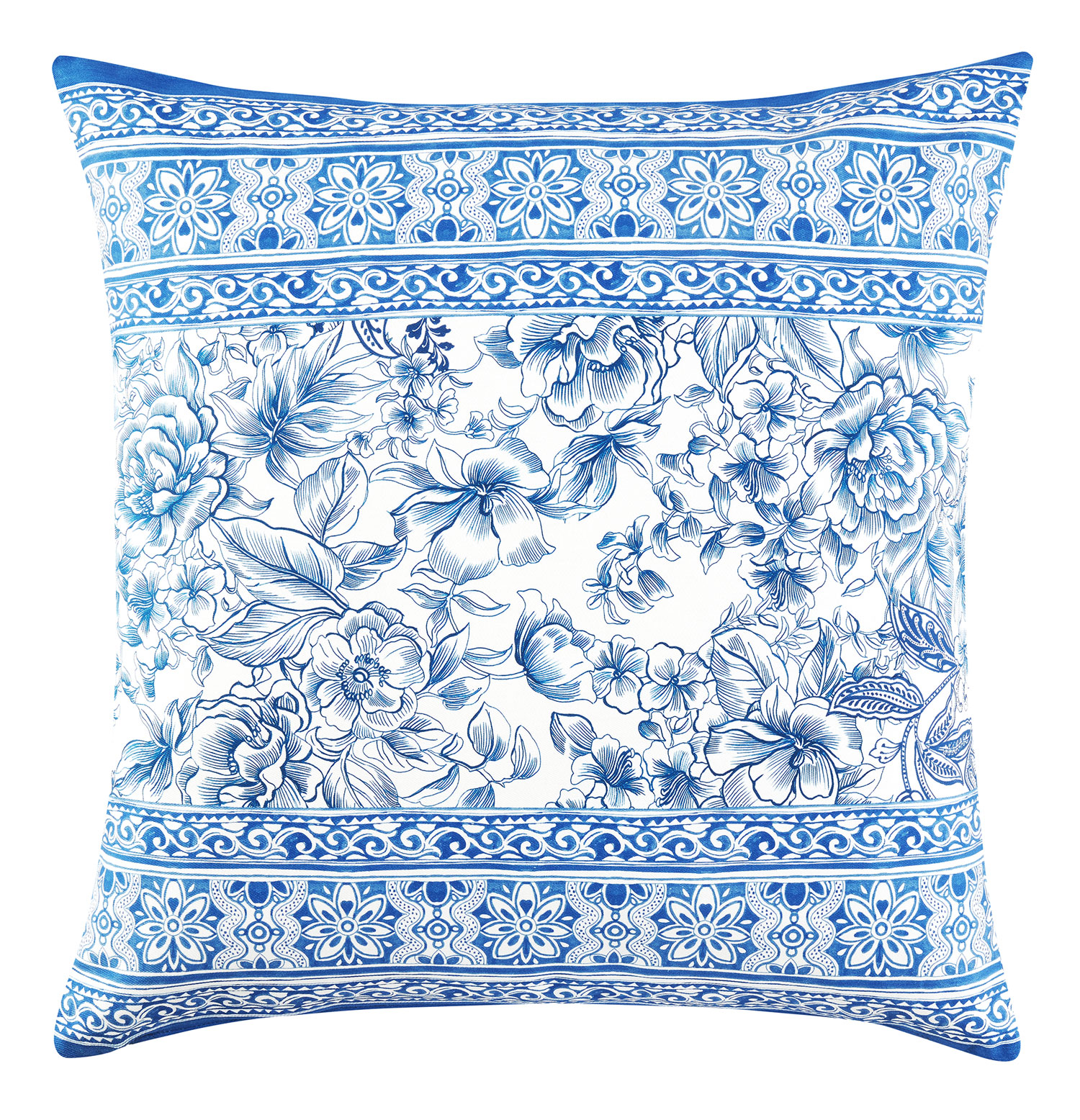 Bassetti Kissenhülle Twill CAPODIMONTE | B1 Blau 60 x 60 | 8050261290728