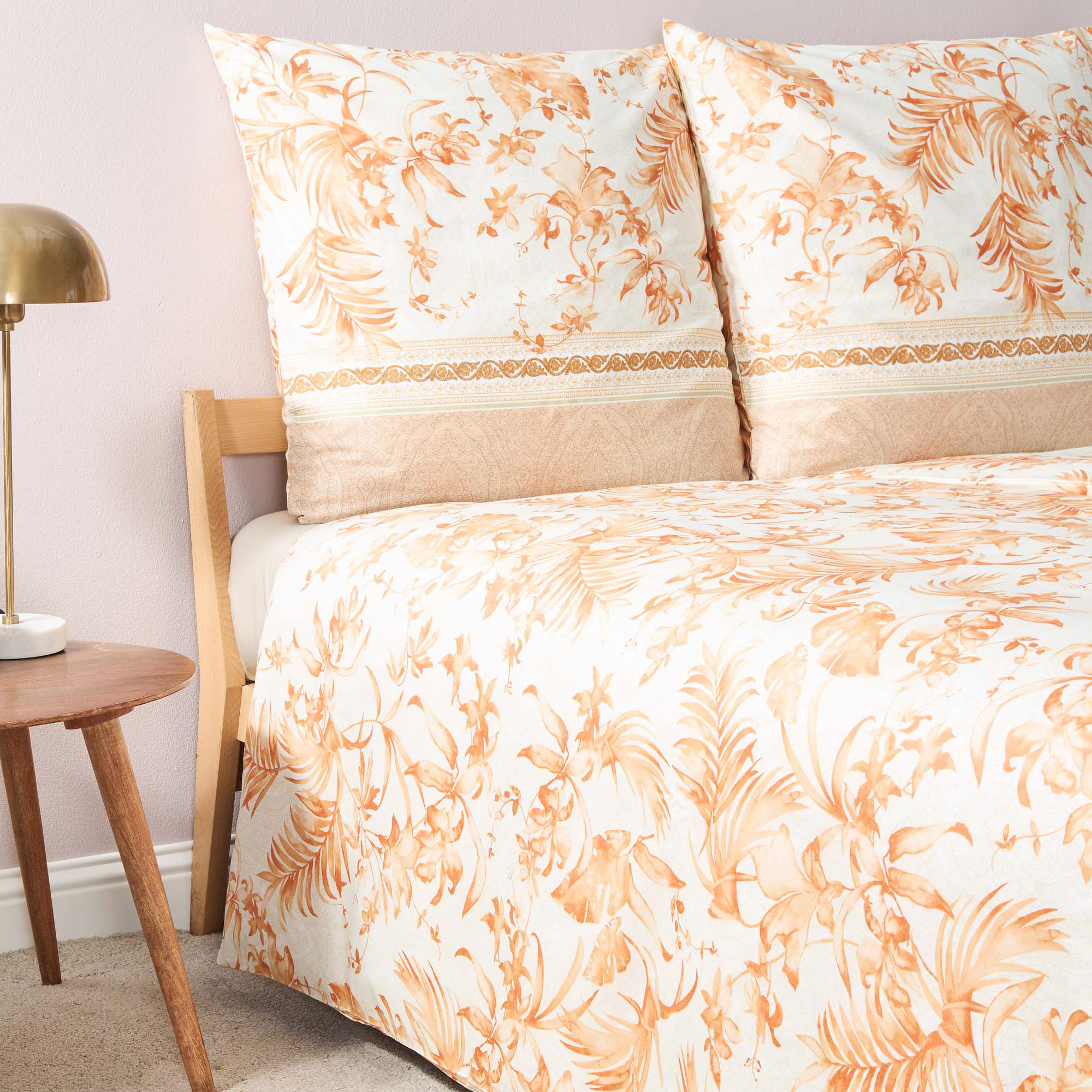 Bassetti Satin Bettwäsche IBISCUS TATTOO | 41 Karamell