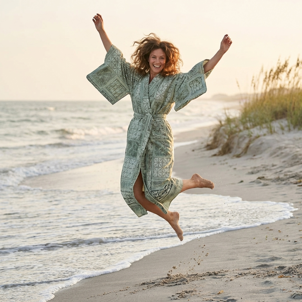 Bassetti Kimono BOLSENA | V2 Grün