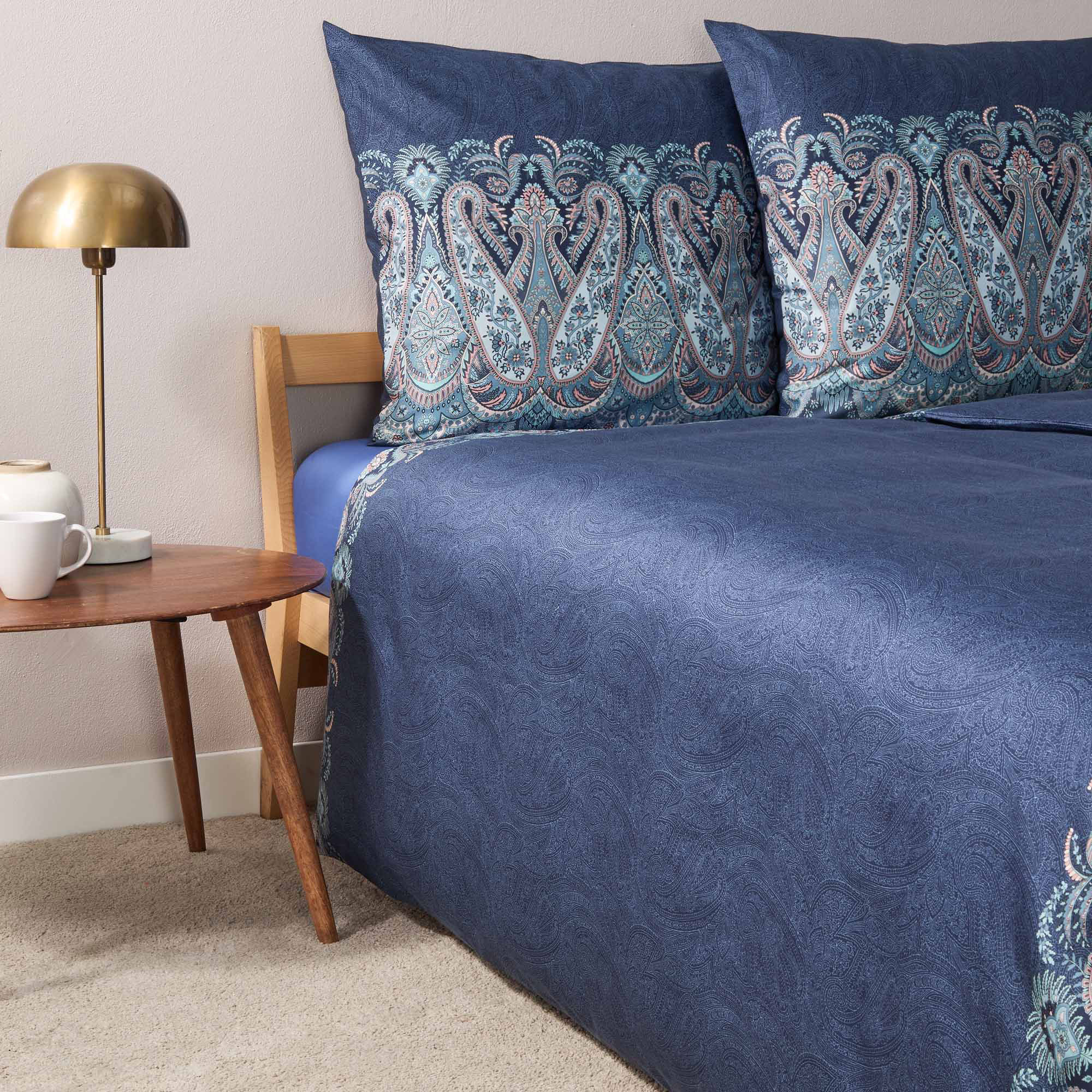 Bassetti Satin Bettwäsche SABBIONETA | B3 Blau