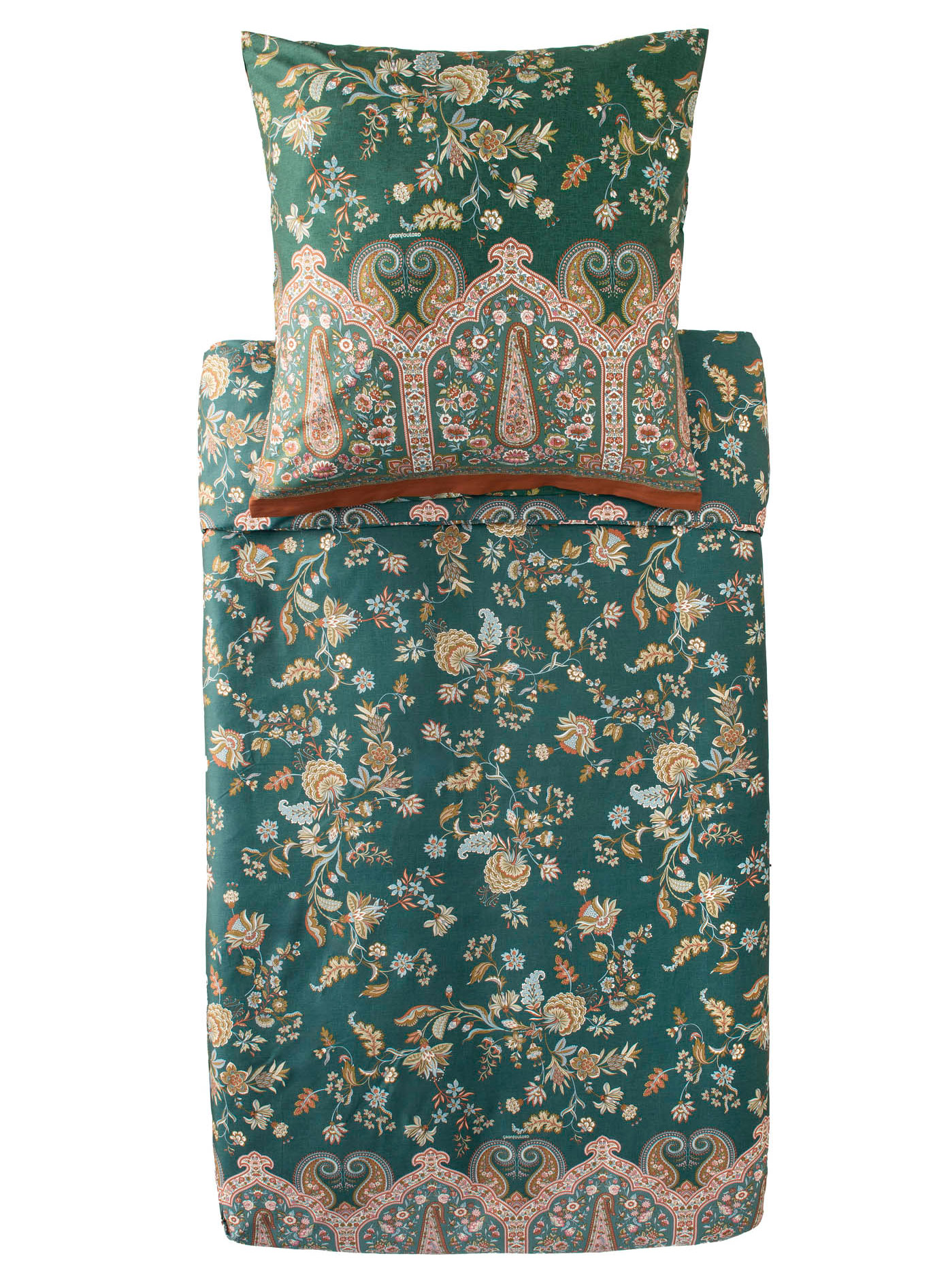 Bassetti Satin Bettwäsche INDIAN ROSES | V1 Grün Bassetti Satin Bettwäsche INDIAN ROSES | V1 Grün