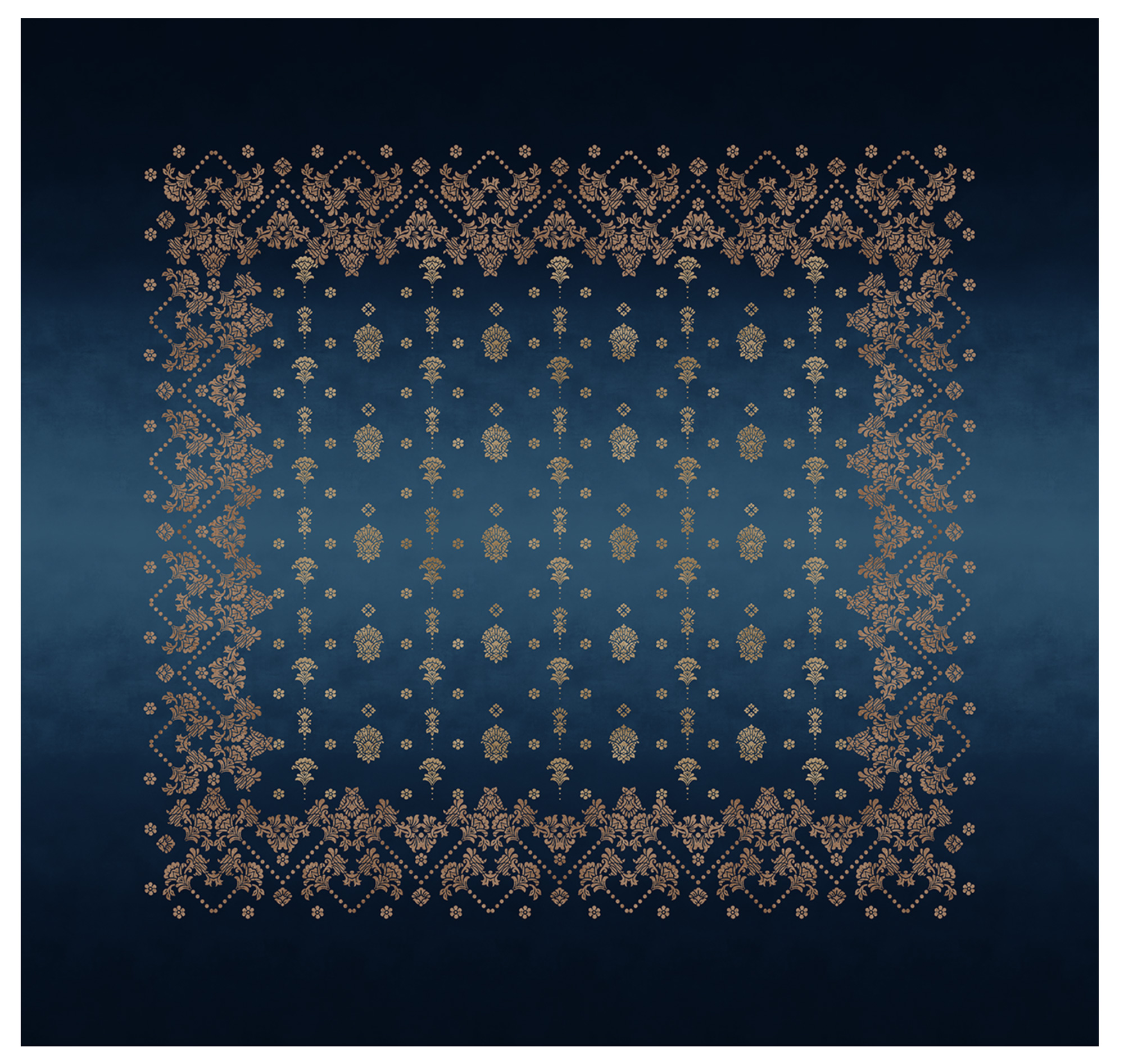 Bassetti Tischdecke Twill GOLD DECOR | B1 Blau