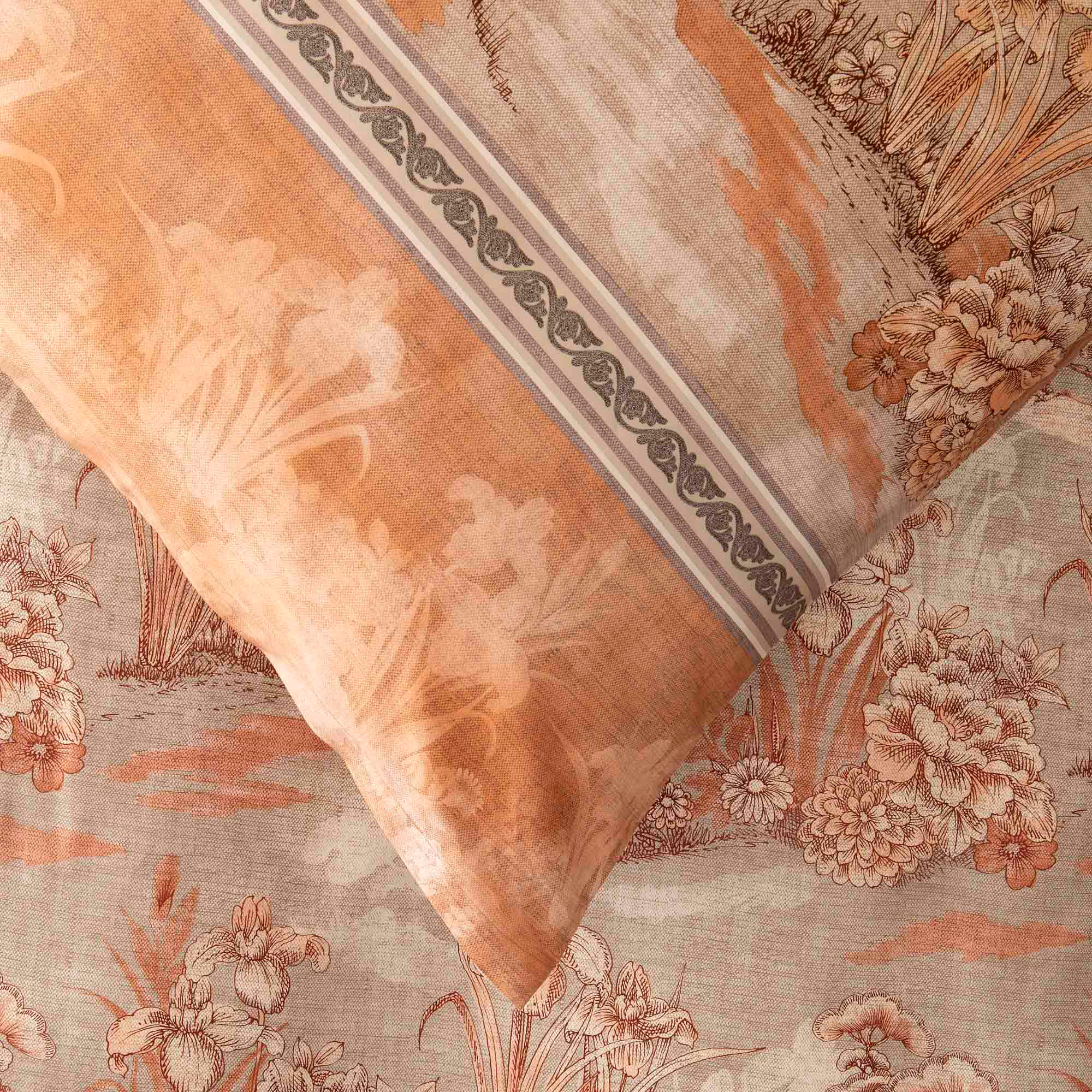 Bassetti Satin Bettwäsche ACQUAFORTE | 41 Terrakotta