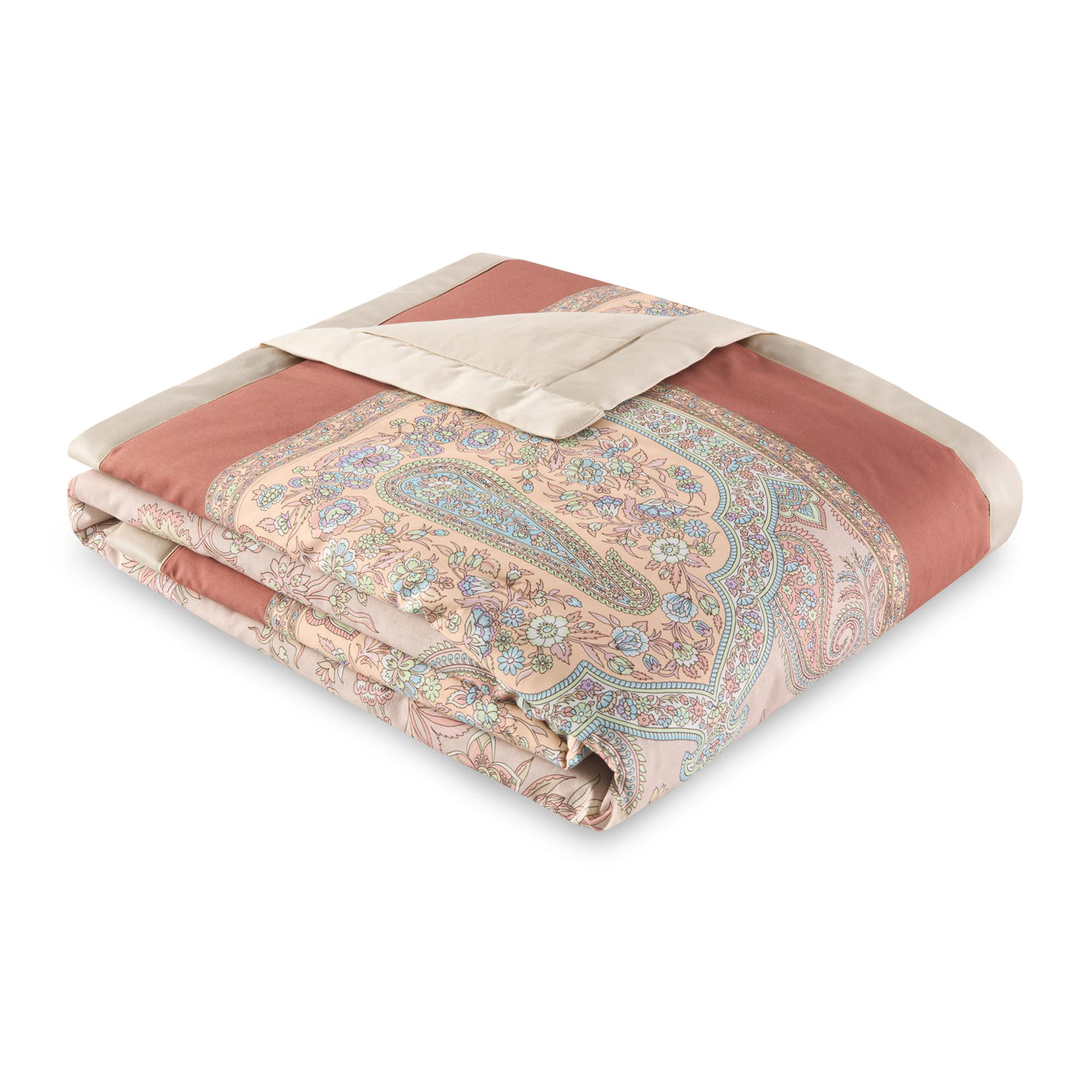 Bassetti Plaid INDIAN ROSES | 41 Elfenbein 135 x 190