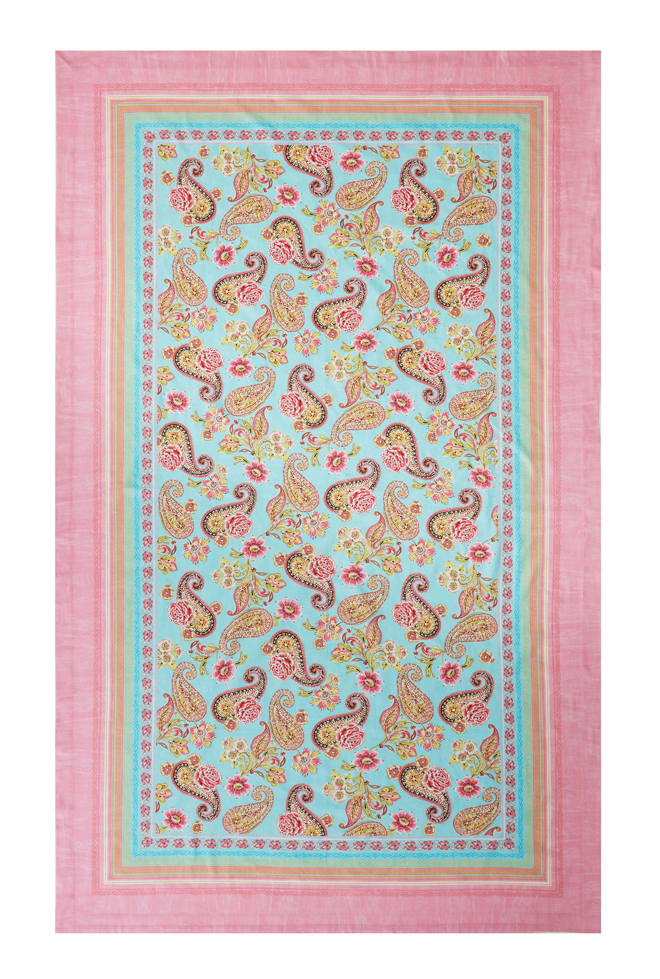 Bassetti Tischdecke Twill RAPALLO | T1 Türkis-Fuchsia