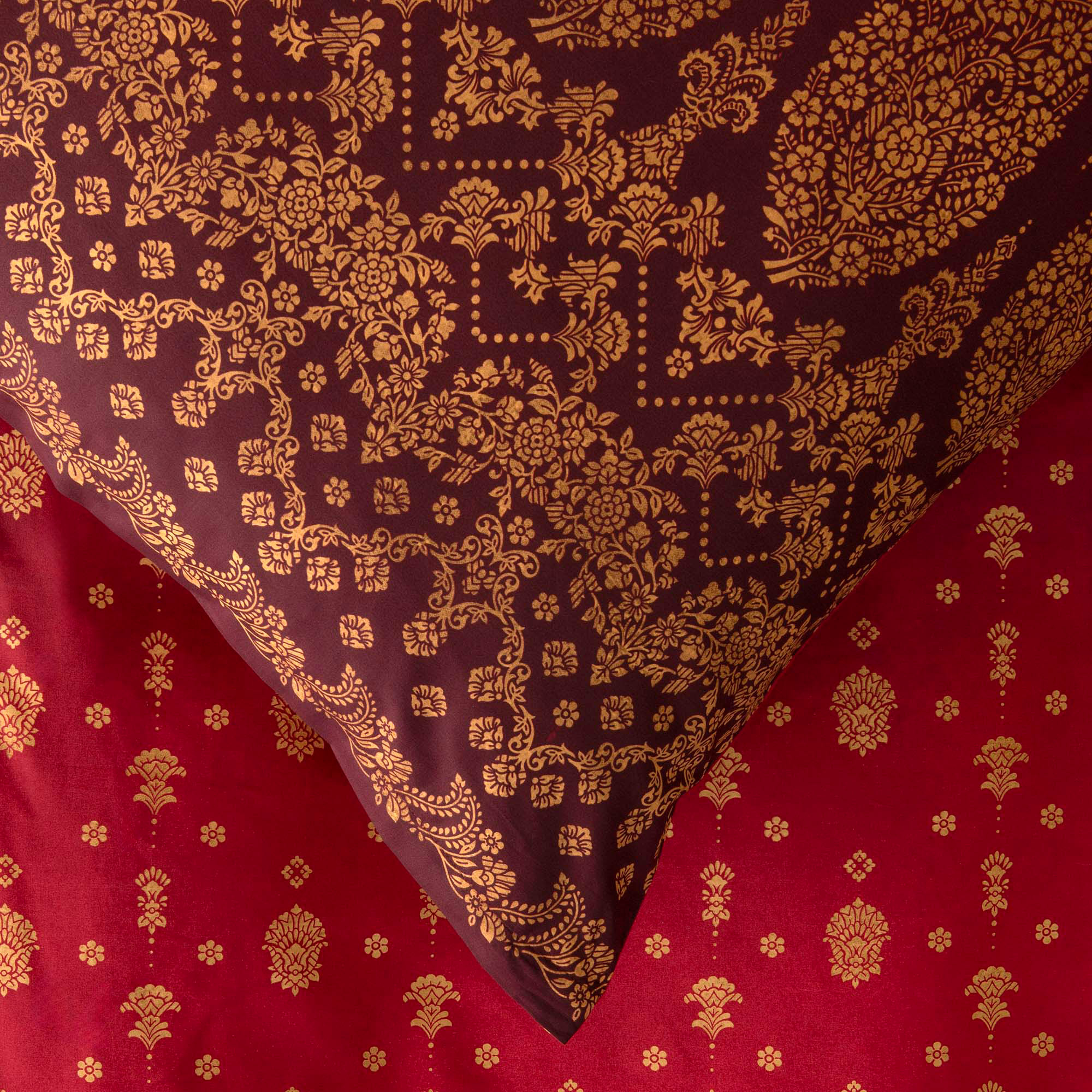 Bassetti Satin Bettwäsche GOLD DECOR | R1 Bordeaux