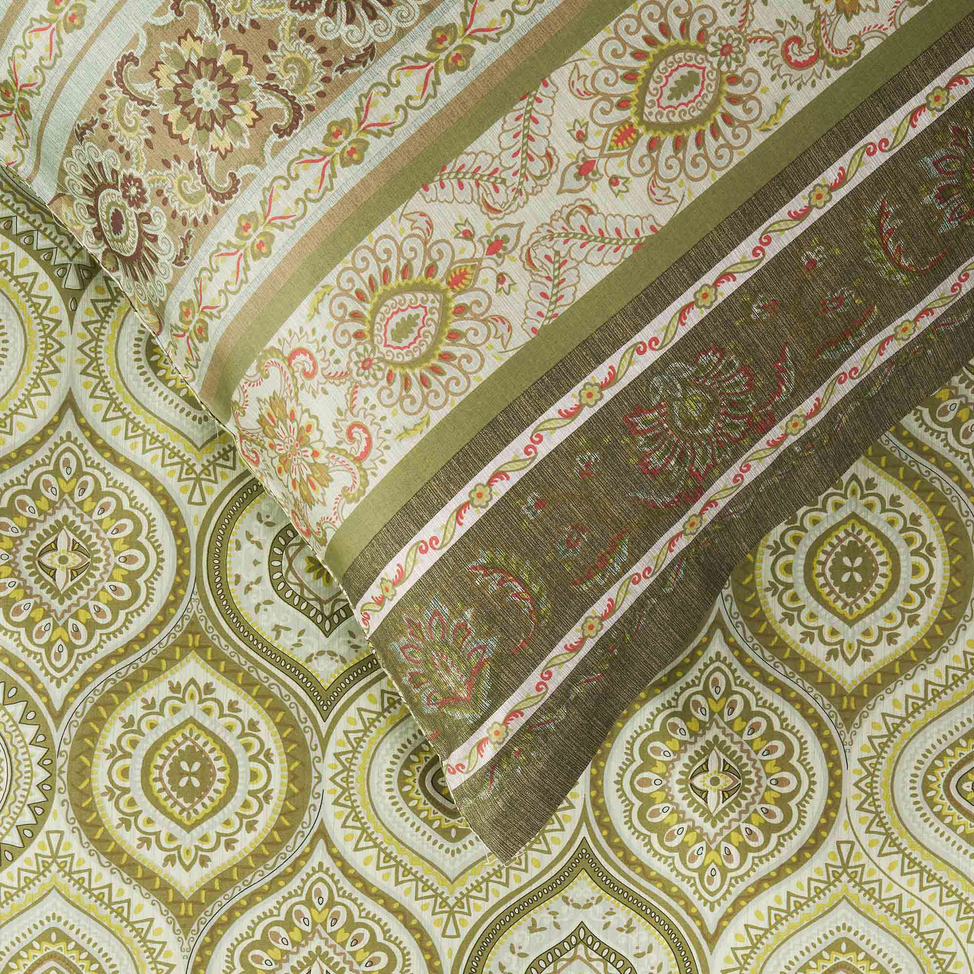 Bassetti Satin Bettwäsche HANBURY | V1 Moosgrün