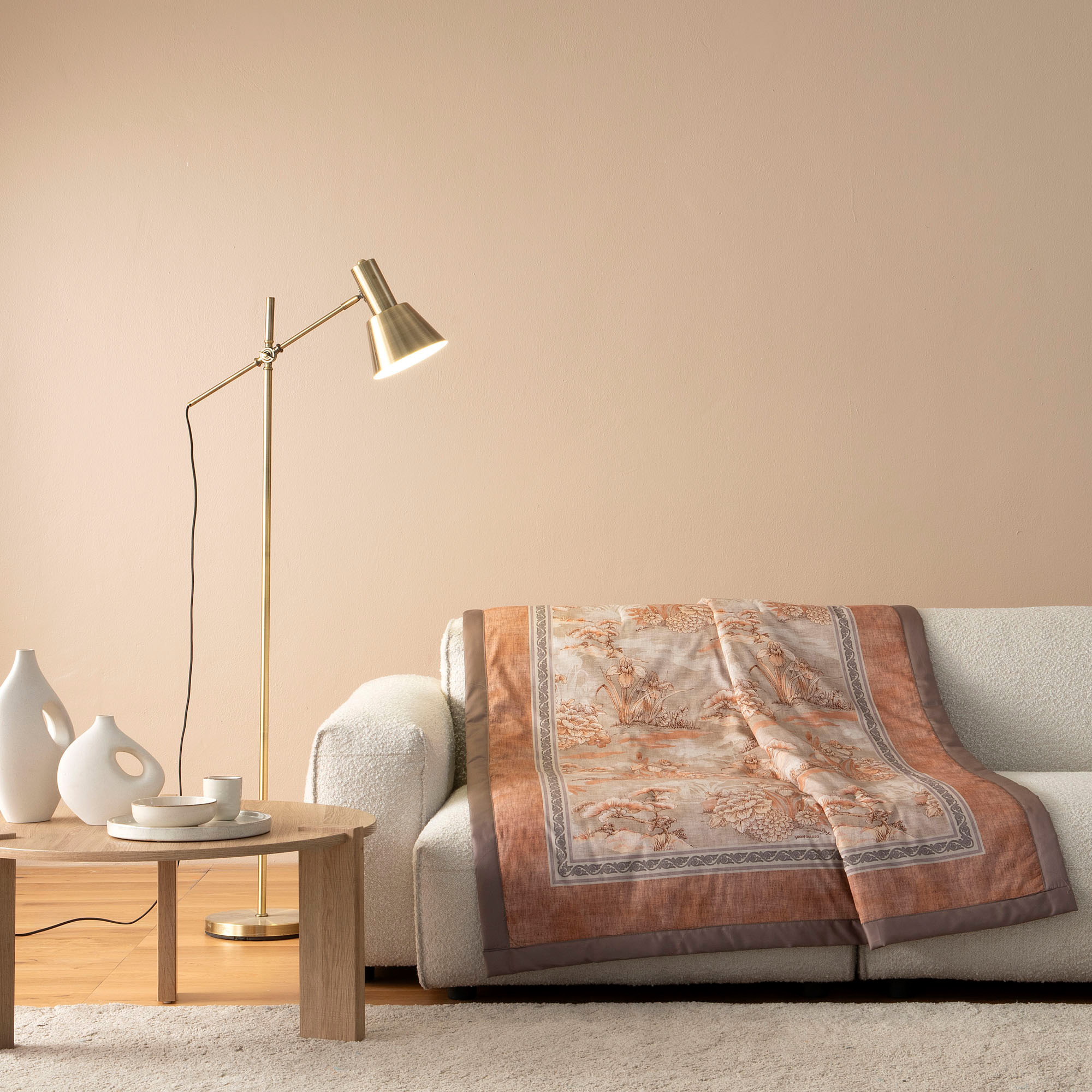 Bassetti Plaid ACQUAFORTE | 41 Terakotta 135 x 190