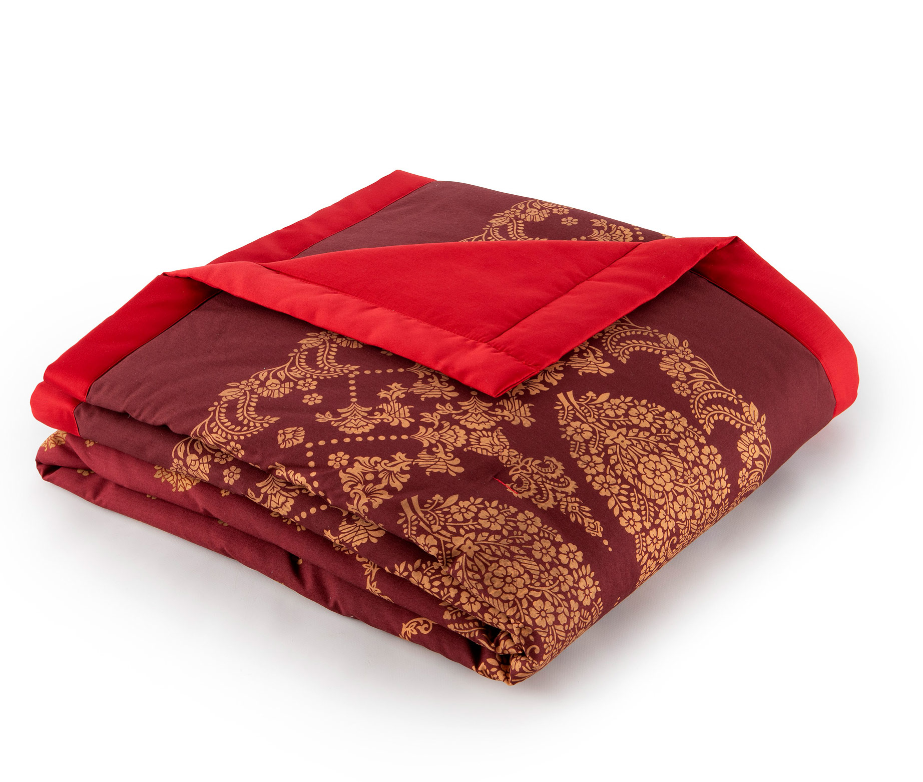 Bassetti Plaid GOLD DECOR | R1 Bordeaux 135 x 190