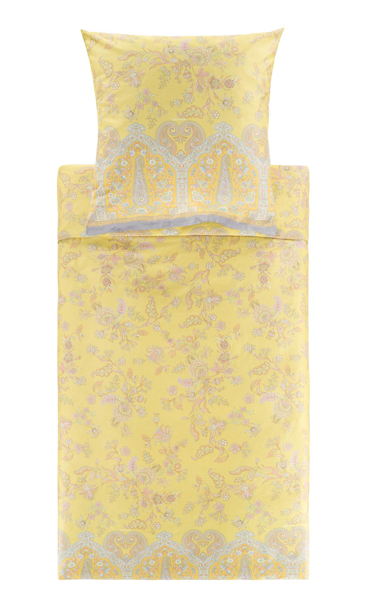 Bassetti Satin Bettwäsche INDIAN ROSES | Y1 Limone
