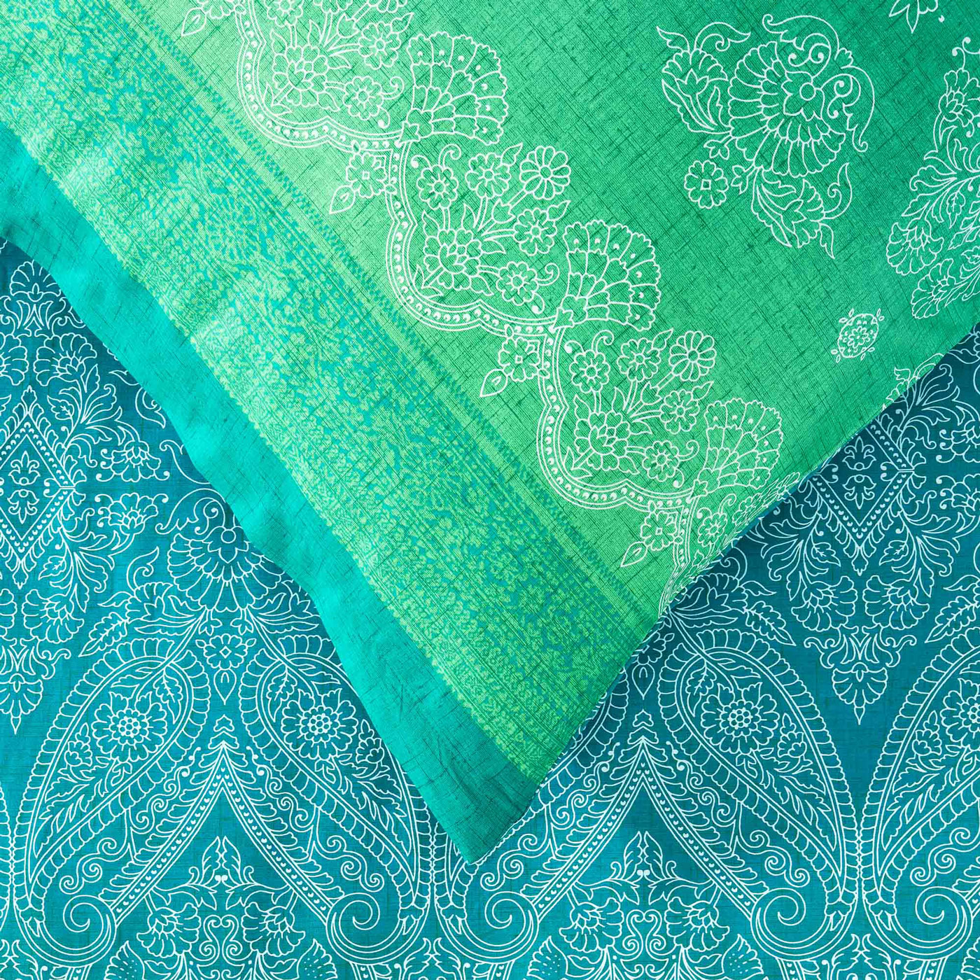 Bassetti Satin Bettwäsche KERALA | V1 Smaragd