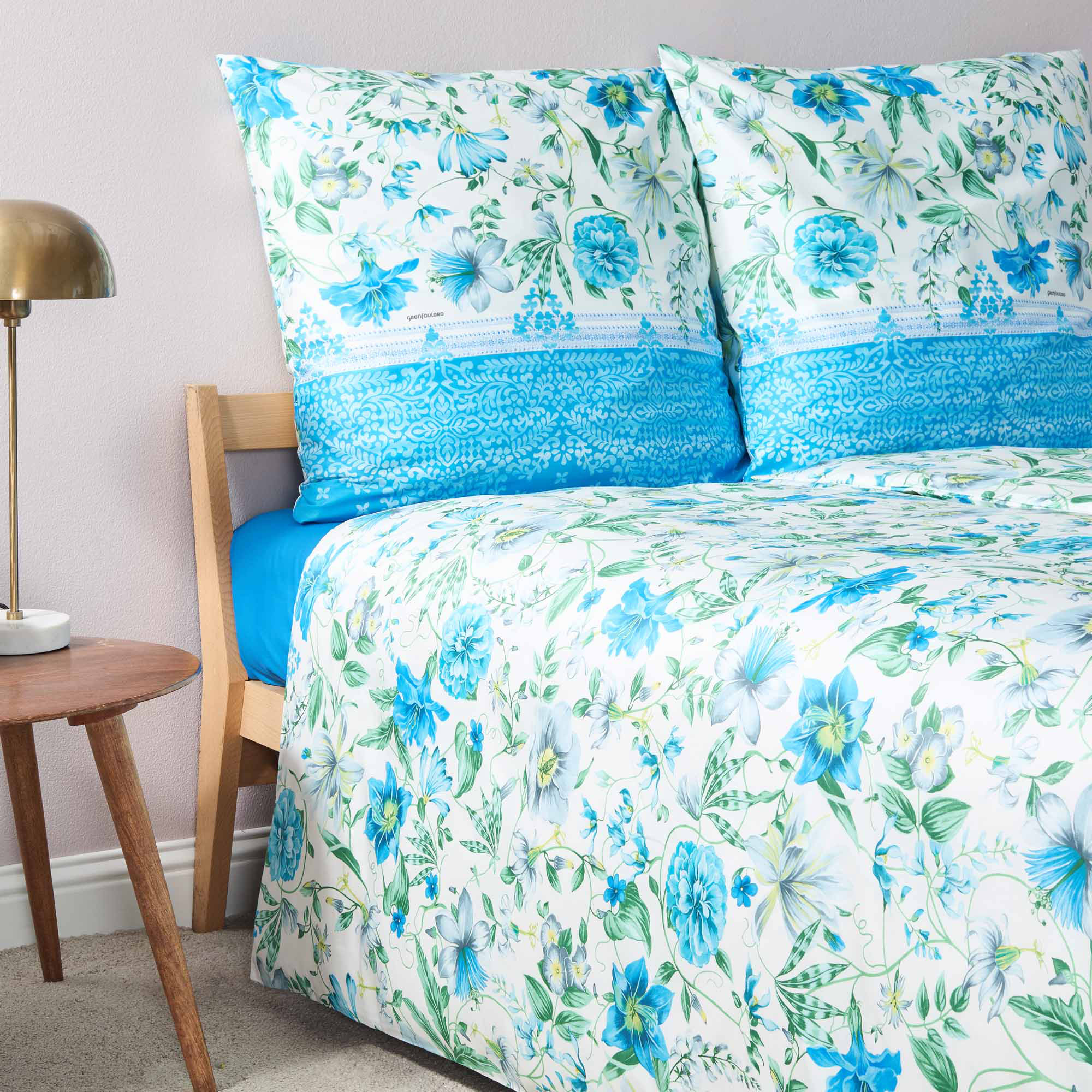 Bassetti Satin Bettwäsche CASABLANCA | C1 Celeste