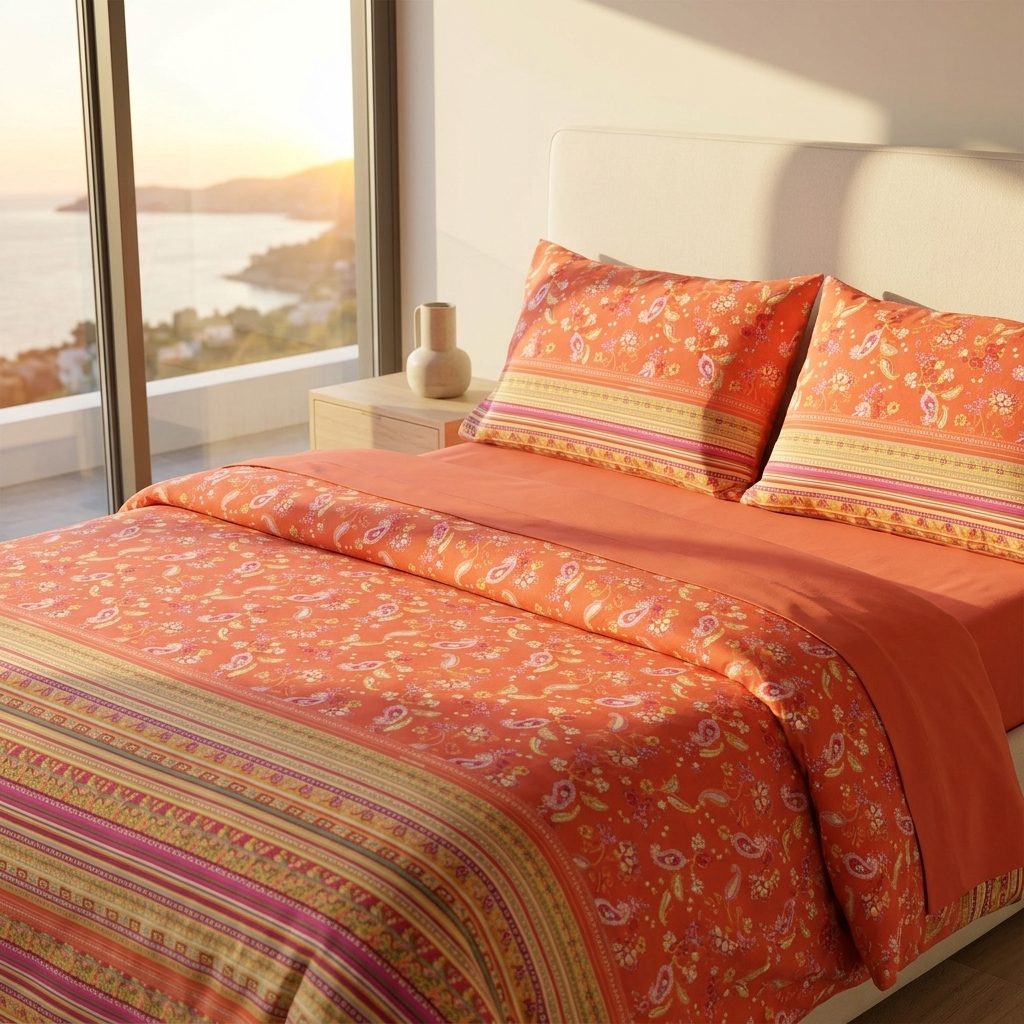 Bassetti Satin Bettwäsche AMARANTO | O1 Orange