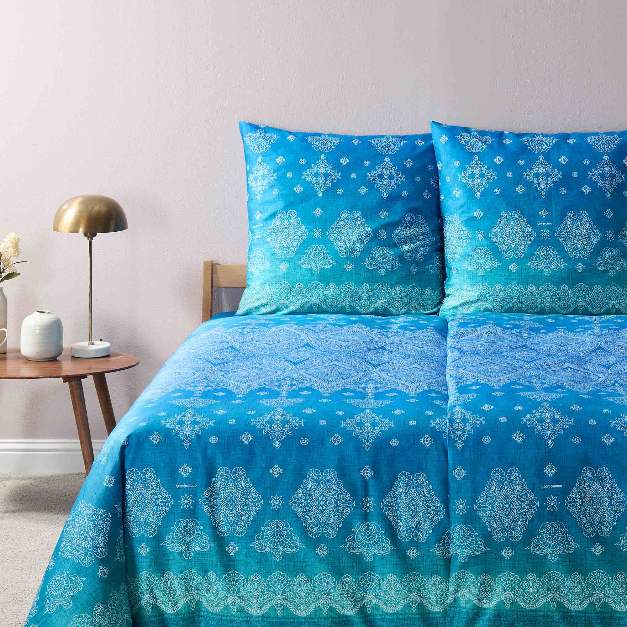 Bassetti Satin Bettwäsche KERALA | B1 Blau CH