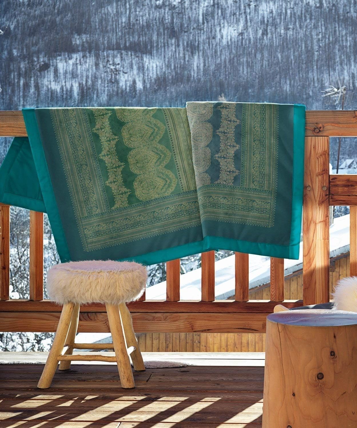 Bassetti Plaid BRUNELLESCHI | V4 Grün 135 x 190