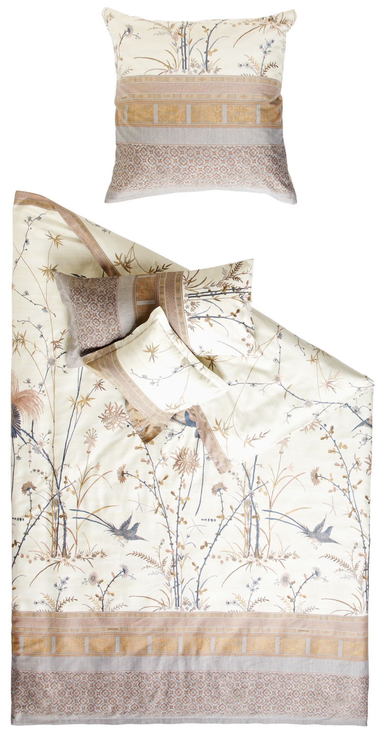 Bassetti Satin Bettwäsche FONG | V8 Creme Bassetti Satin Bettwäsche FONG | V8 Creme