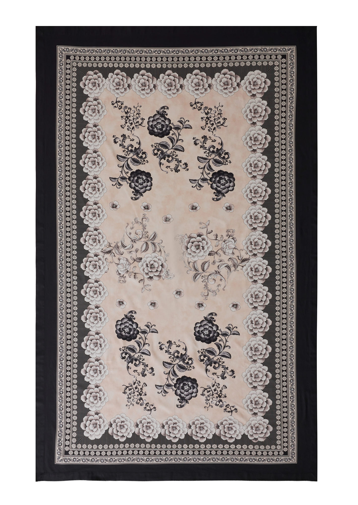 Bassetti Tischdecke Twill PARAGGI | 20 Elfenbein-Schwarz