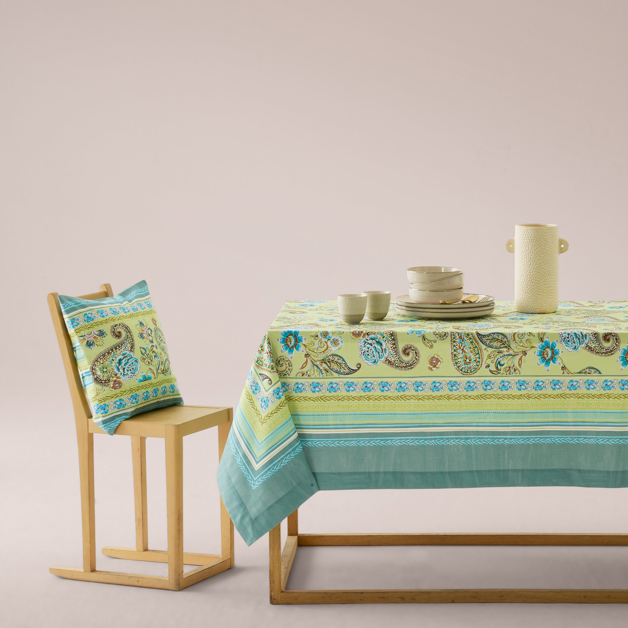 Bassetti Tischdecke Twill RAPALLO | V1 Limettengrün