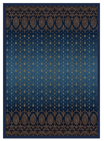 Bassetti Plaid GOLD DECOR | B1 Blau