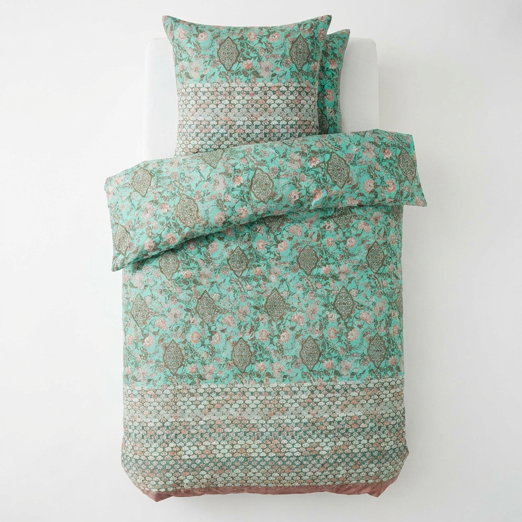 Bassetti Satin Bettwäsche Tigullio | V1 Aquagrün