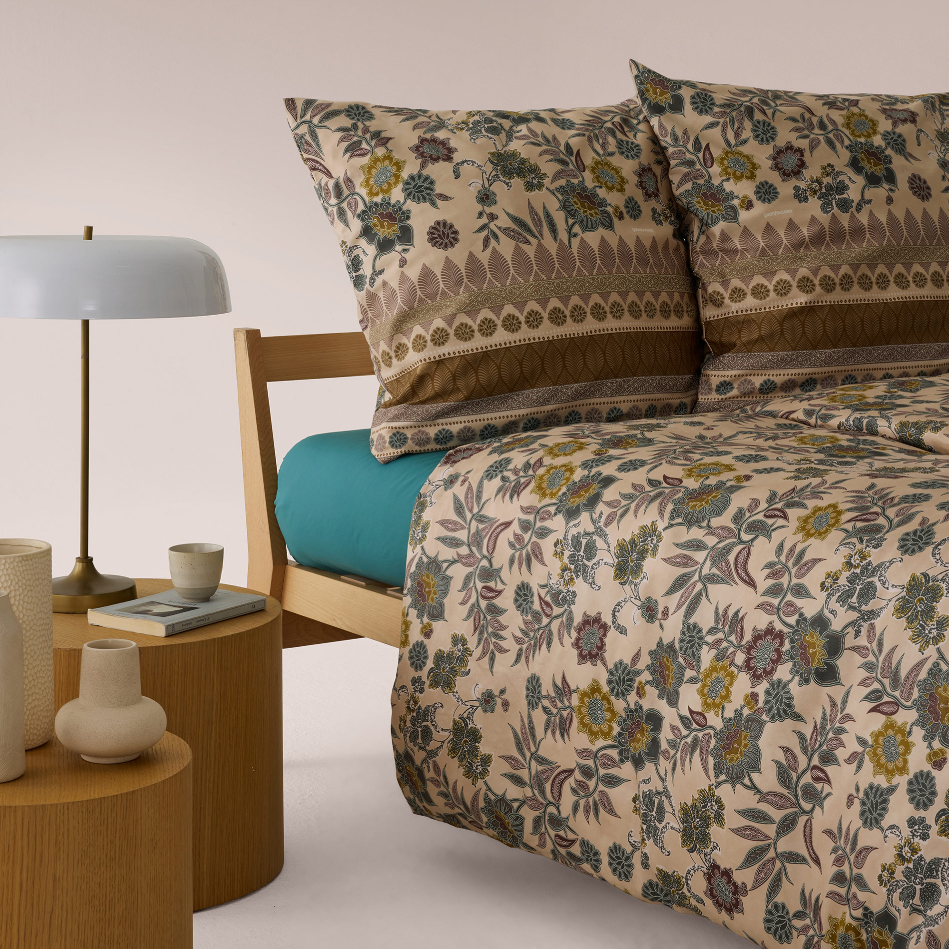 Bassetti Satin Bettwäsche Varigotti | V1 Salbeigrün