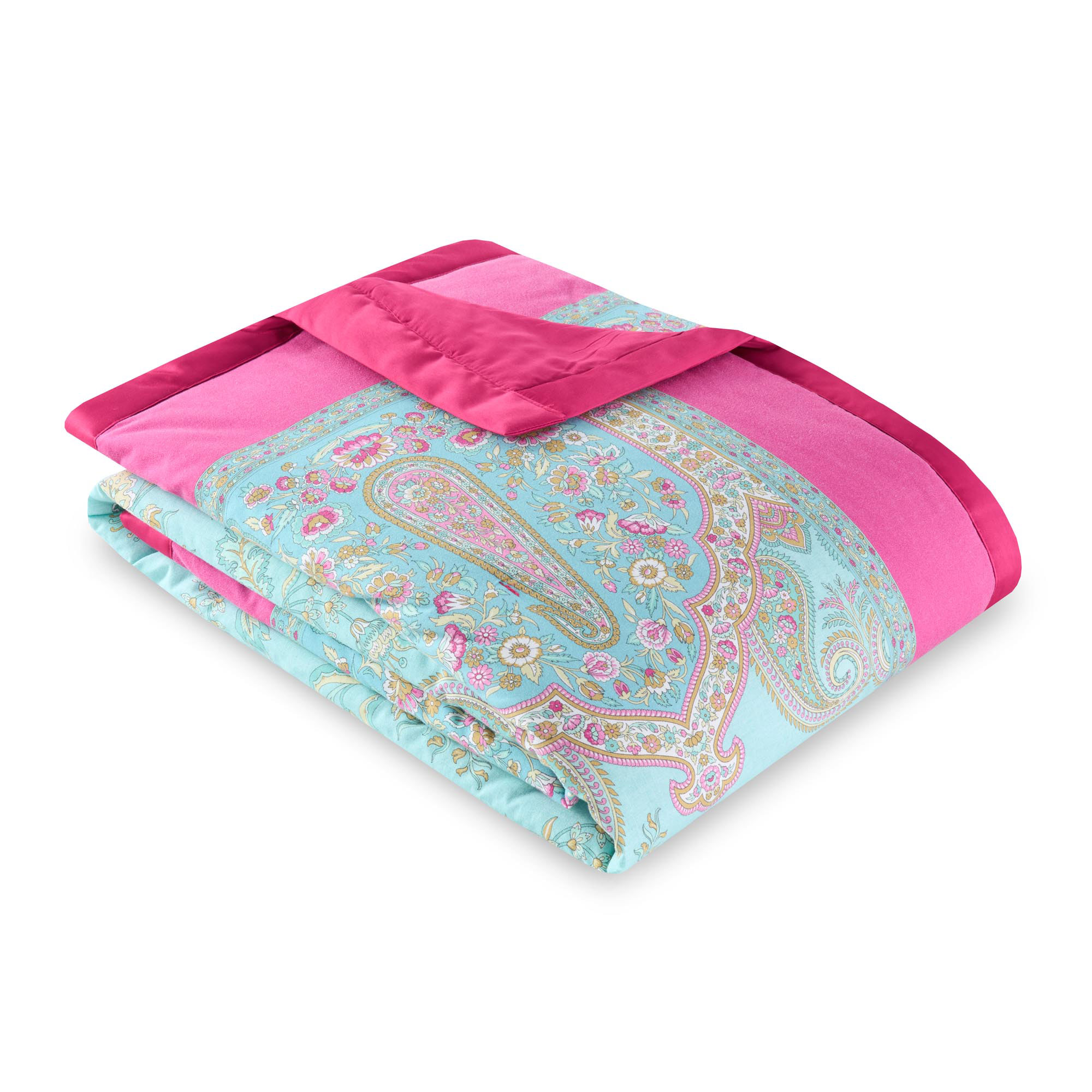 Bassetti Plaid INDIAN ROSES | T1 Turchese 135 x 190