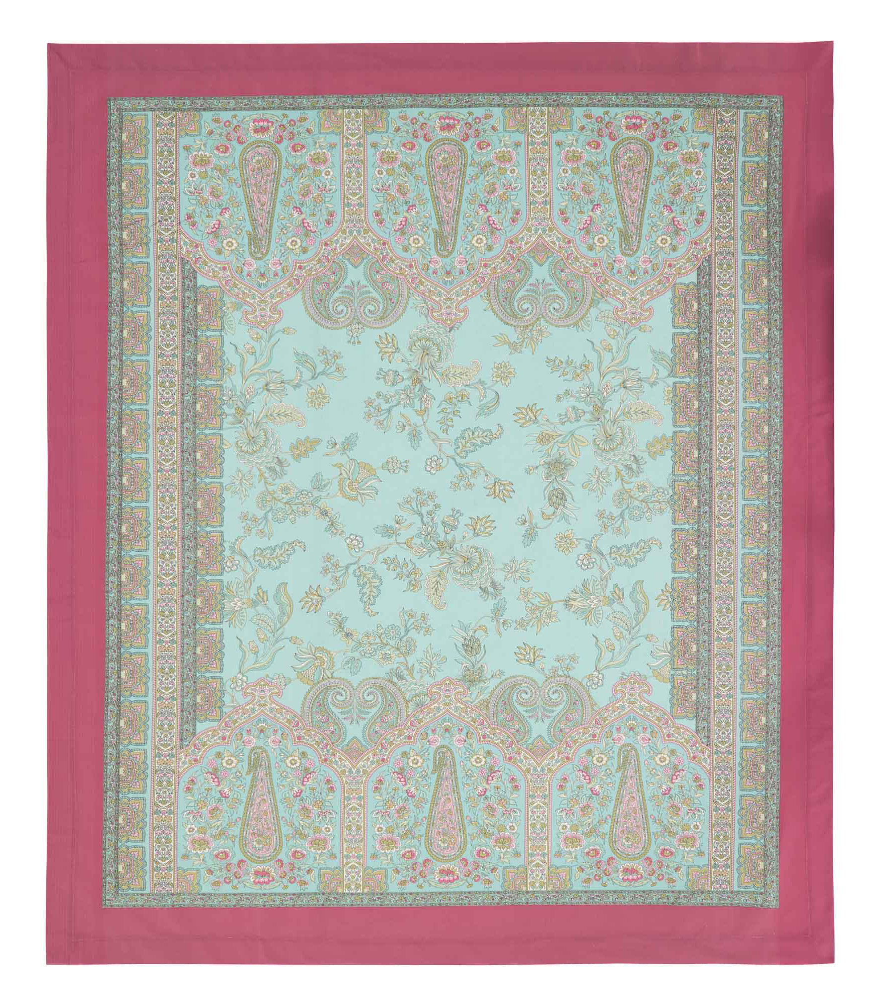 Bassetti Tischdecke Twill INDIAN ROSES | T1 Turchese