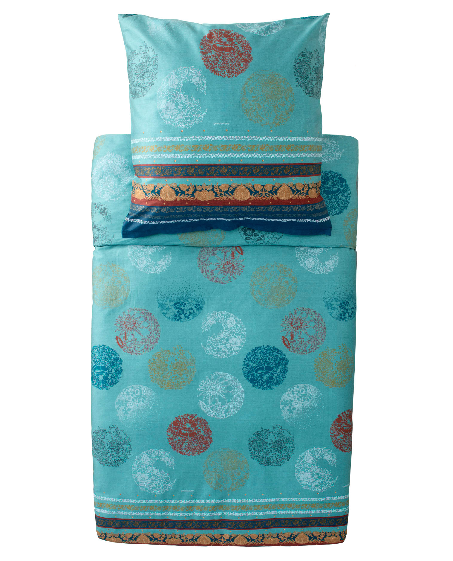 Bassetti Satin Bettwäsche FLORENCE | T1 Türkis CH