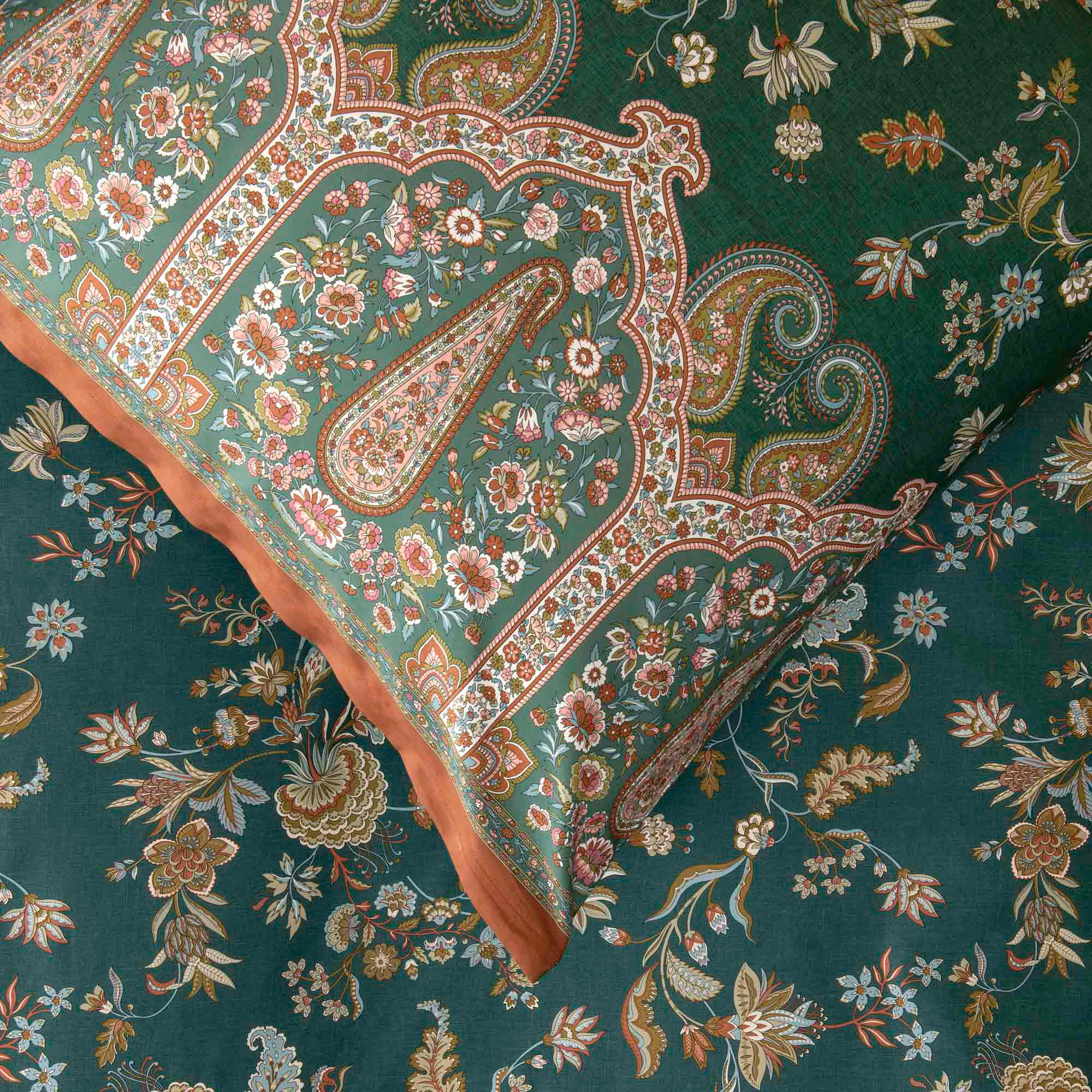 Bassetti Satin Bettwäsche INDIAN ROSES | V1 Grün - 3