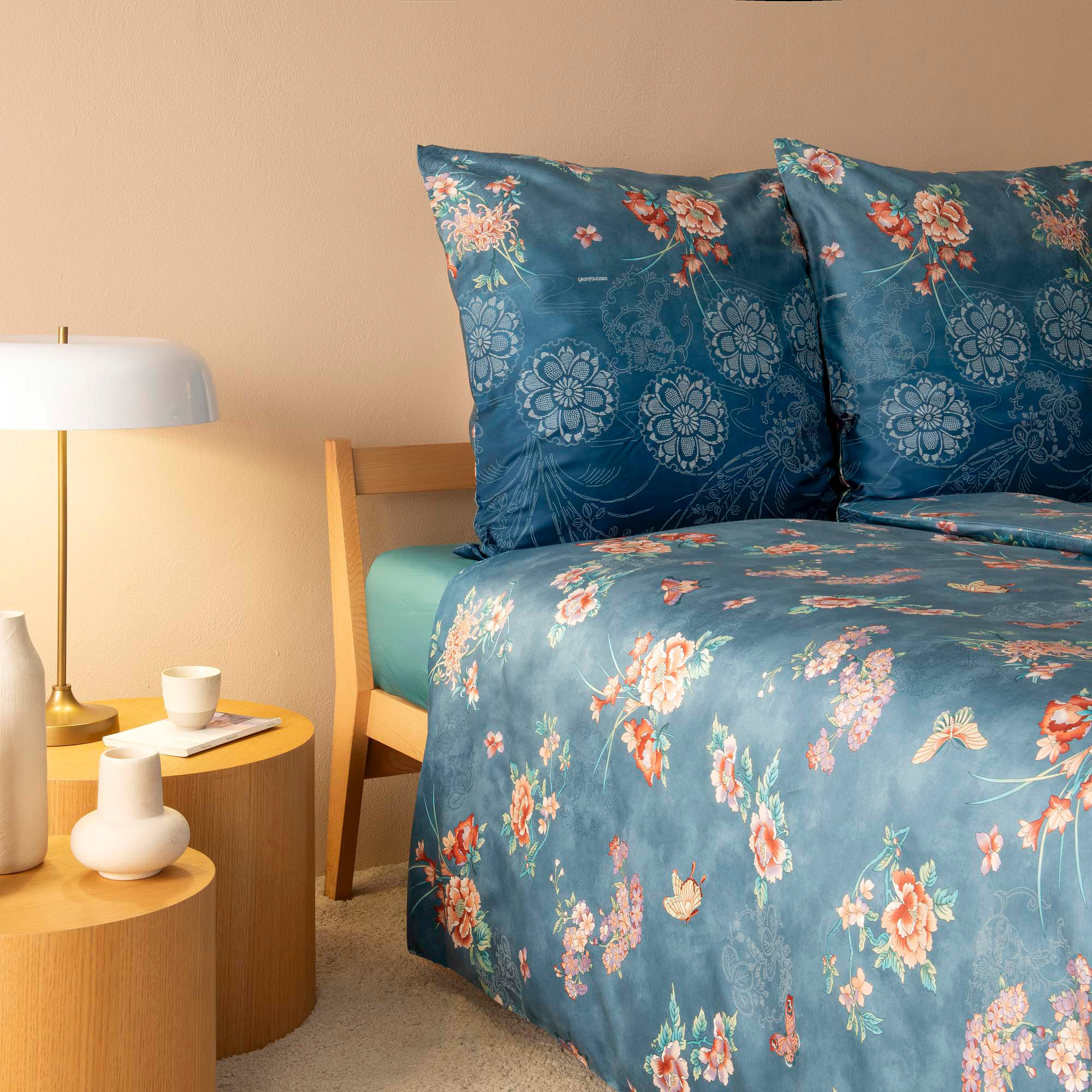 Bassetti Satin Bettwäsche ESPERIDI | B1 Petrol AT