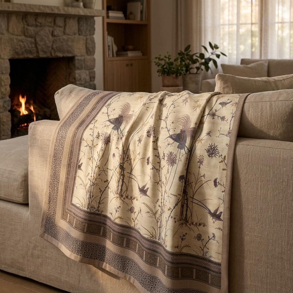 Bassetti Plaid FONG | V8 Creme