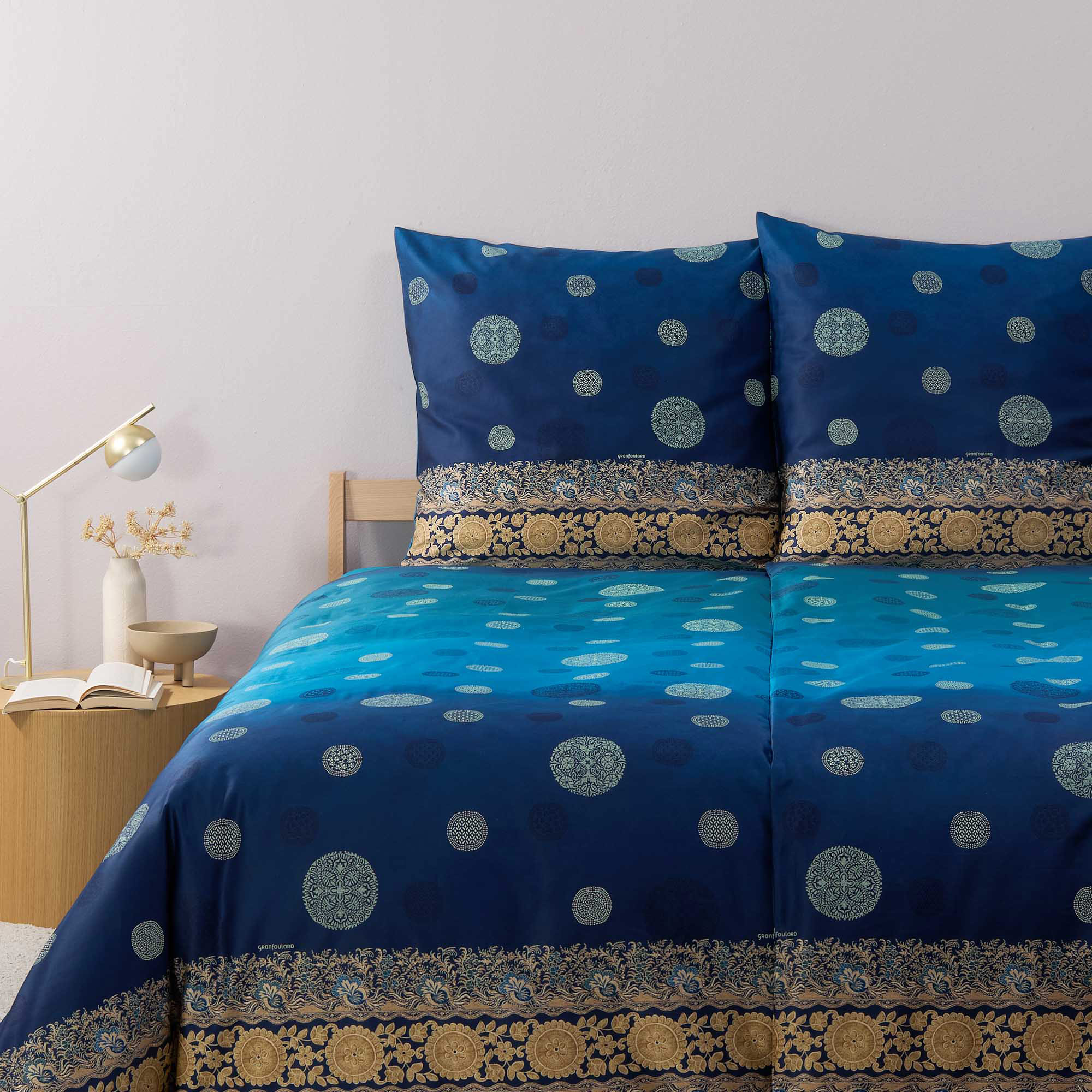 Bassetti Satin Bettwäsche PALLAVICINO | B1 Blau
