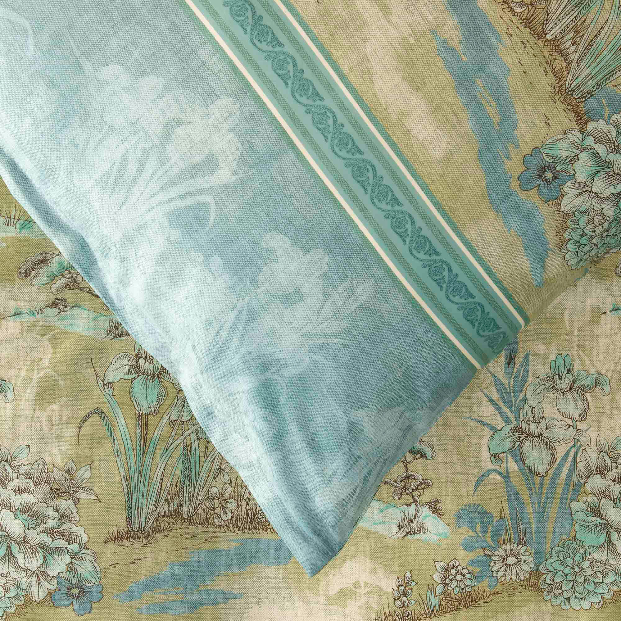 Bassetti Satin Bettwäsche ACQUAFORTE | V1 Grün AT