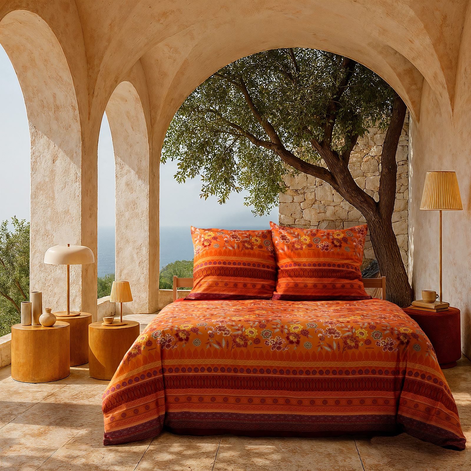 Bassetti Satin Bettwäsche Varigotti | O1 Orange