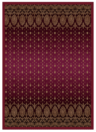 Bassetti Plaid GOLD DECOR | R1 Bordeaux