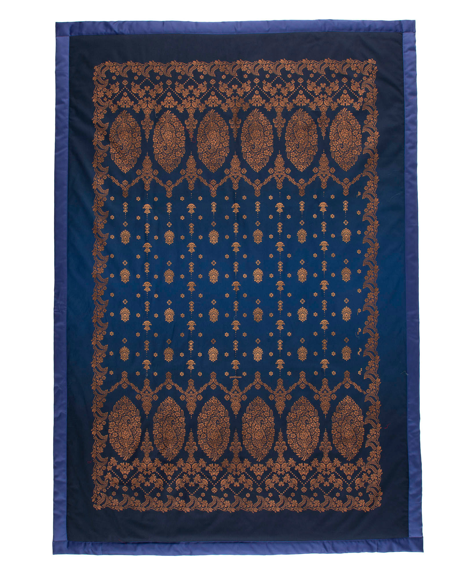 Bassetti Plaid GOLD DECOR | B1 Blau 135 x 190