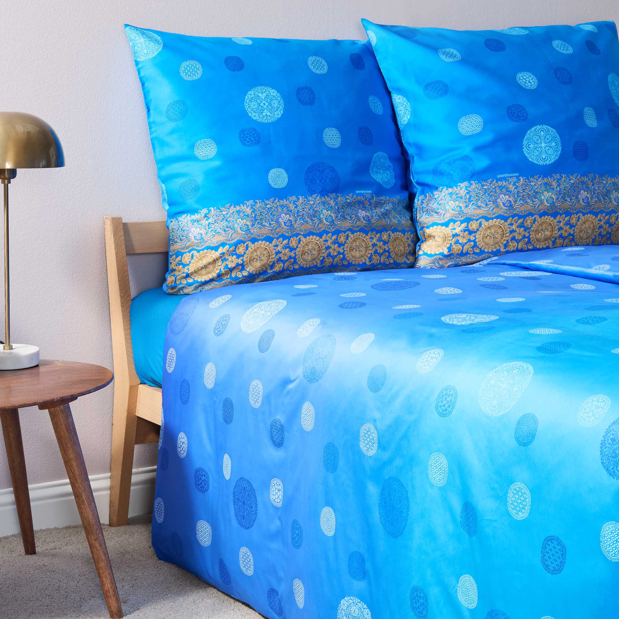 Bassetti Satin Bettwäsche PALLAVICINO | C1 Azurblau