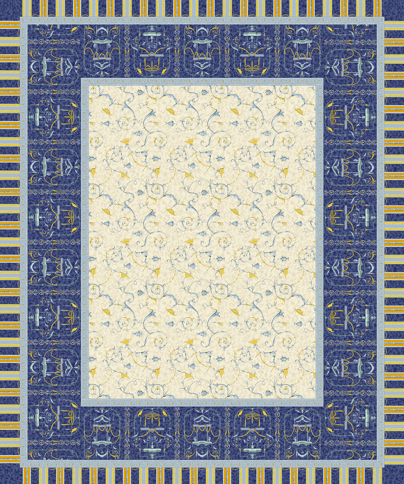 Bassetti Tischdecke Twill OPLONTIS | B3 Blau