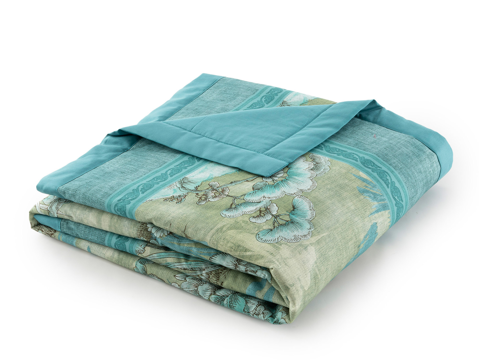 Bassetti Plaid ACQUAFORTE | V1 Grün 135 x 190