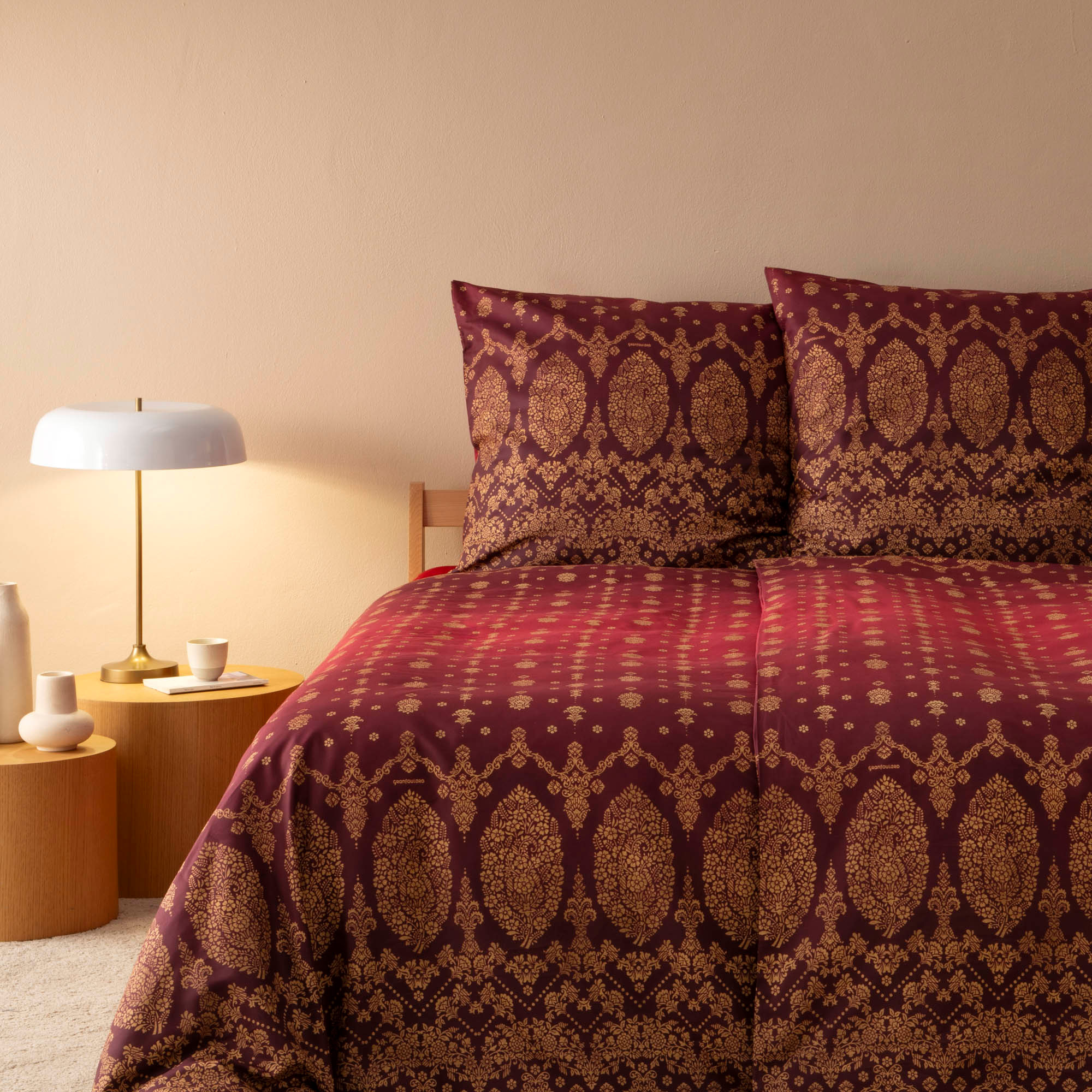 Bassetti Satin Bettwäsche GOLD DECOR | R1 Bordeaux