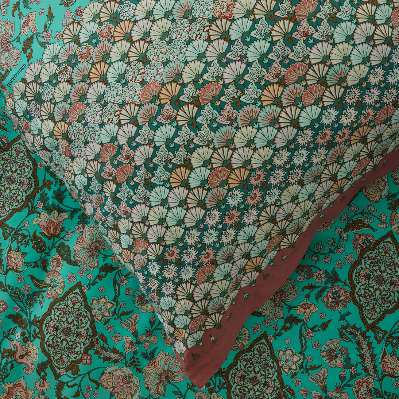 Bassetti Satin Bettwäsche Tigullio | V1 Aquagrün