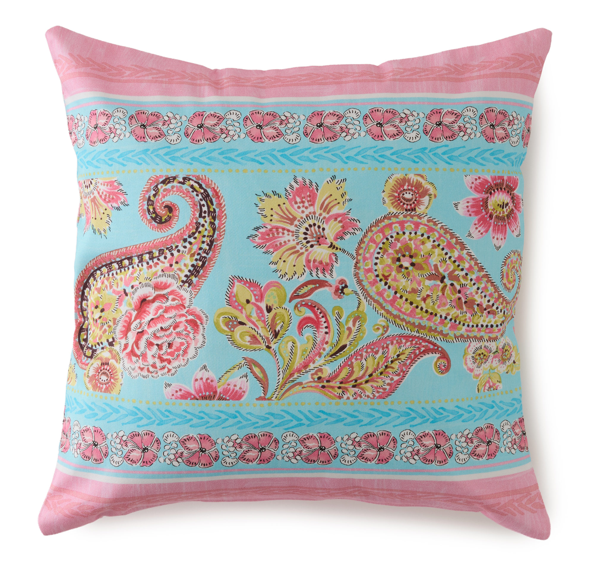 Bassetti Kissenhülle Twill RAPALLO | T1 Türkis-Fuchsia 50 x