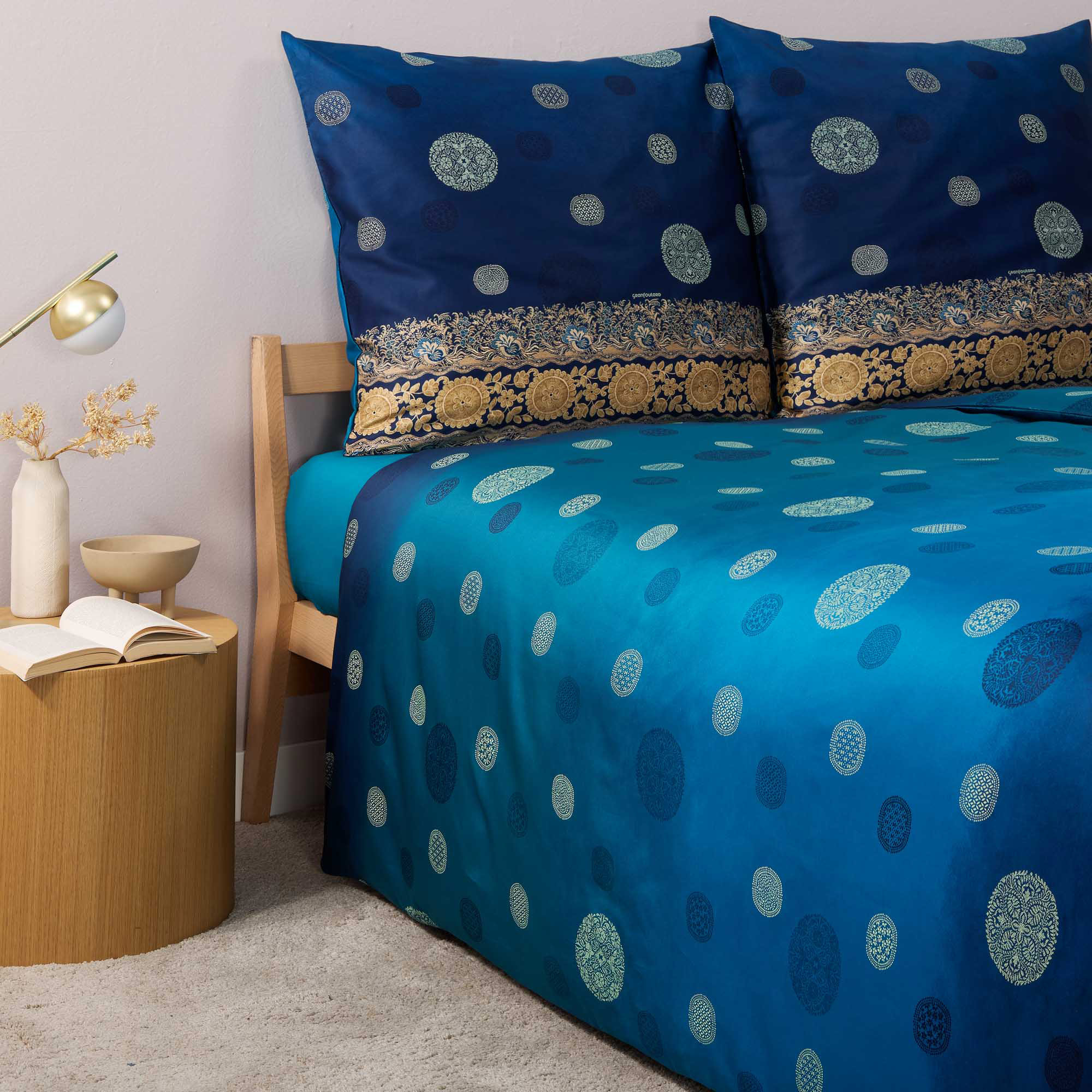 Bassetti Satin Bettwäsche PALLAVICINO | B1 Blau