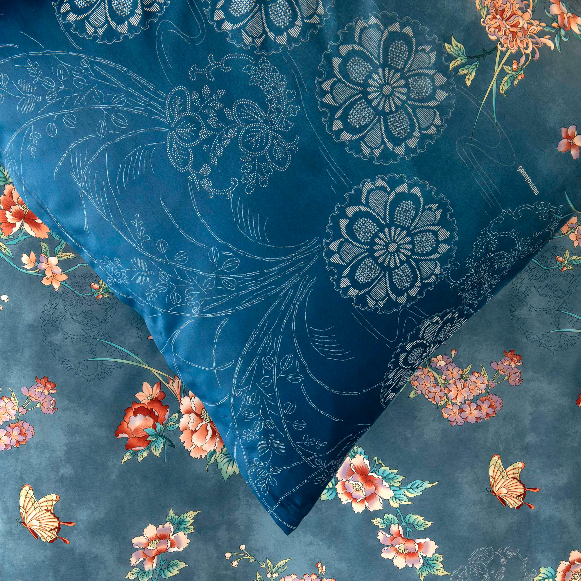 Bassetti Satin Bettwäsche ESPERIDI | B1 Petrol